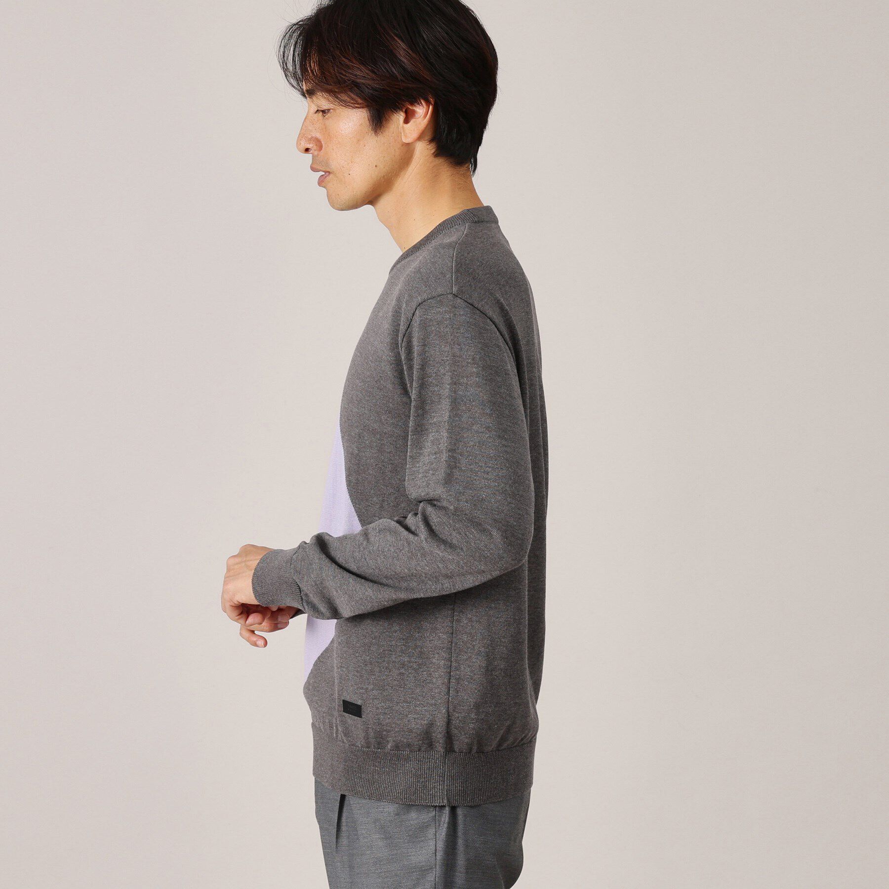 TAKEO KIKUCHI「【Made in JAPAN】スクエア インターシャ ニット」|ニット・セーター|