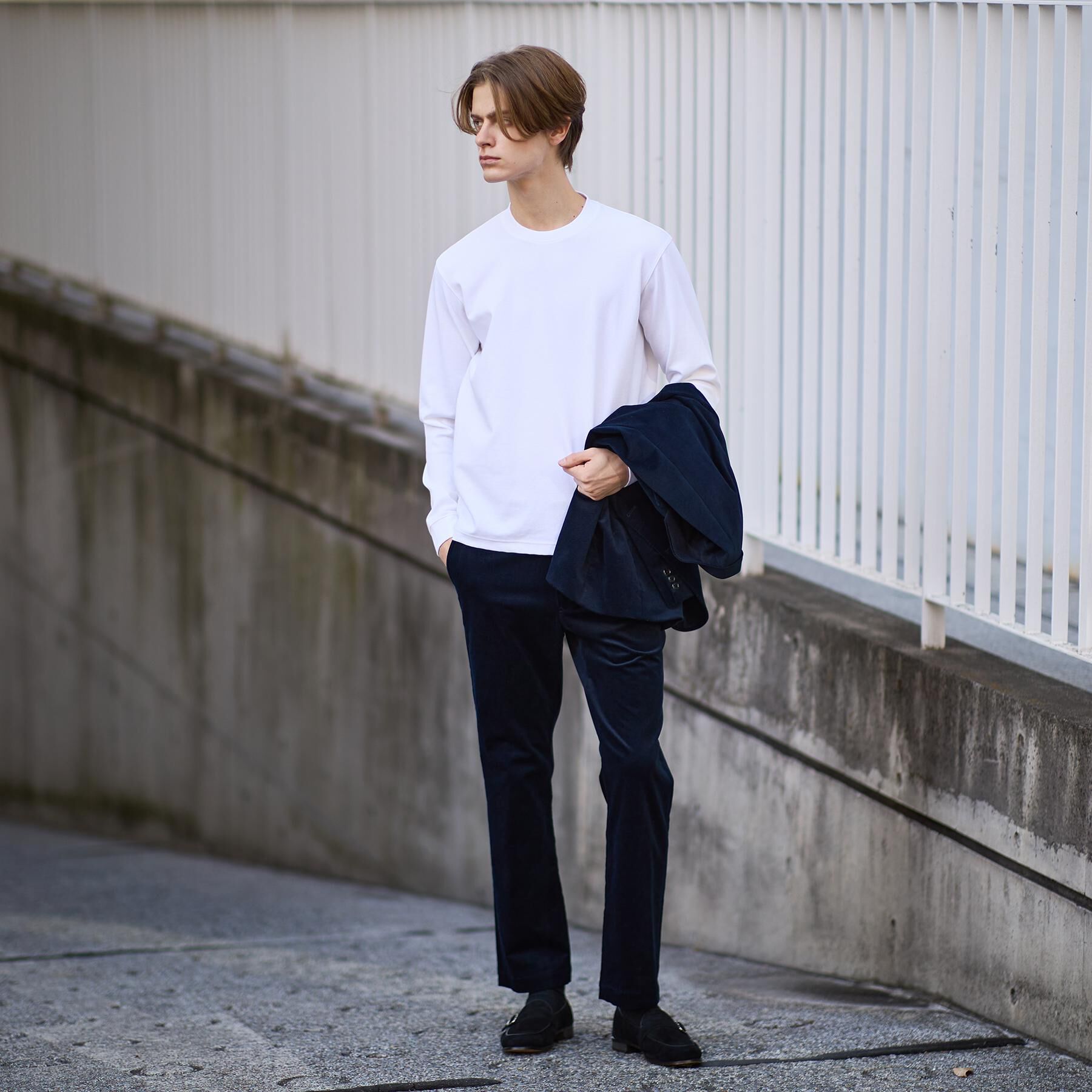 TAKEO KIKUCHI「【Ｓサイズ～】ストレッチ テーラードＴシャツ」|Tシャツ・カットソー|