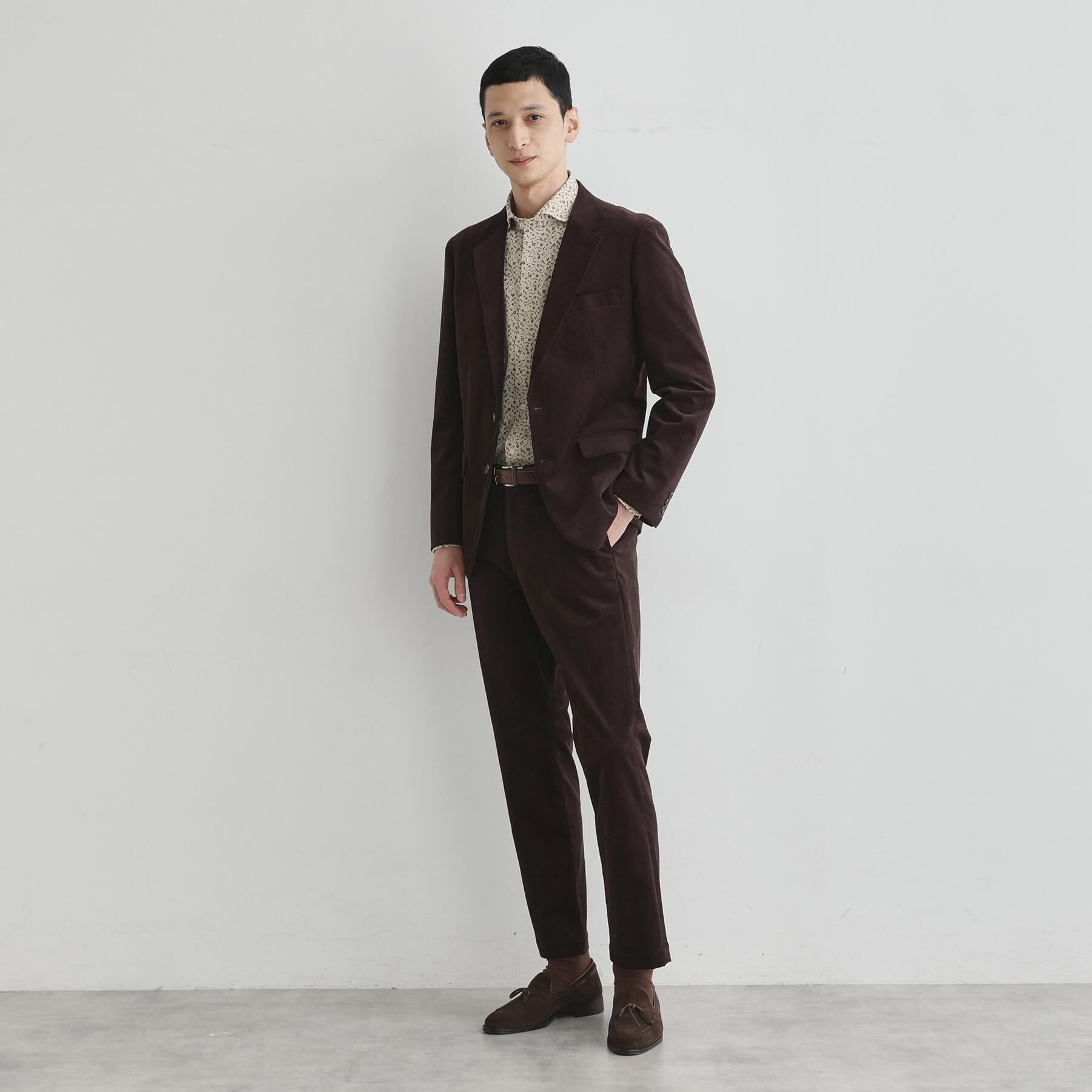 TAKEO KIKUCHI「クールマックス 鹿の子 フラワープリントシャツ」|シャツ・ブラウス|