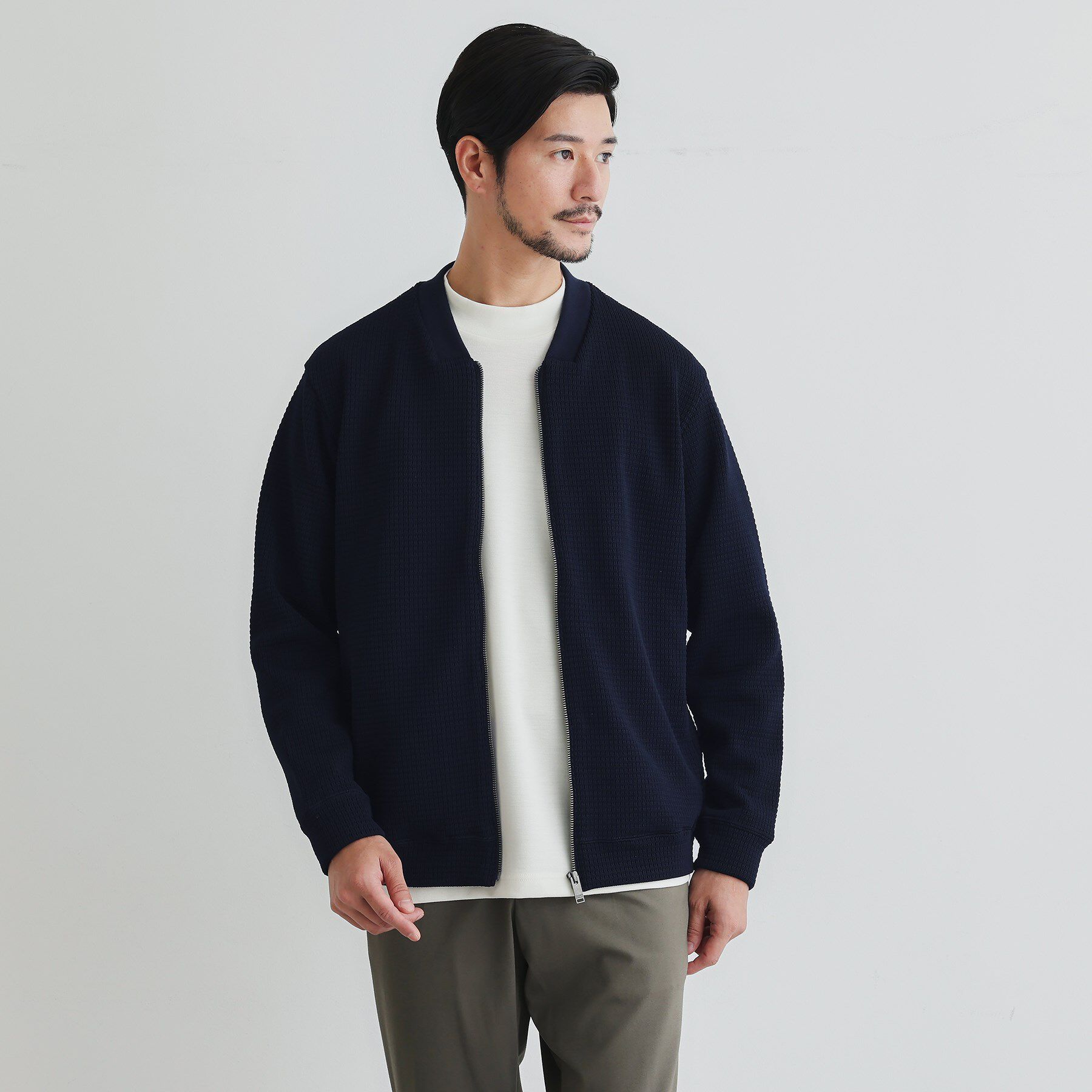 TAKEO KIKUCHI「ニットライクジャージ ブルゾン」|ブルゾン・スタジャン|
