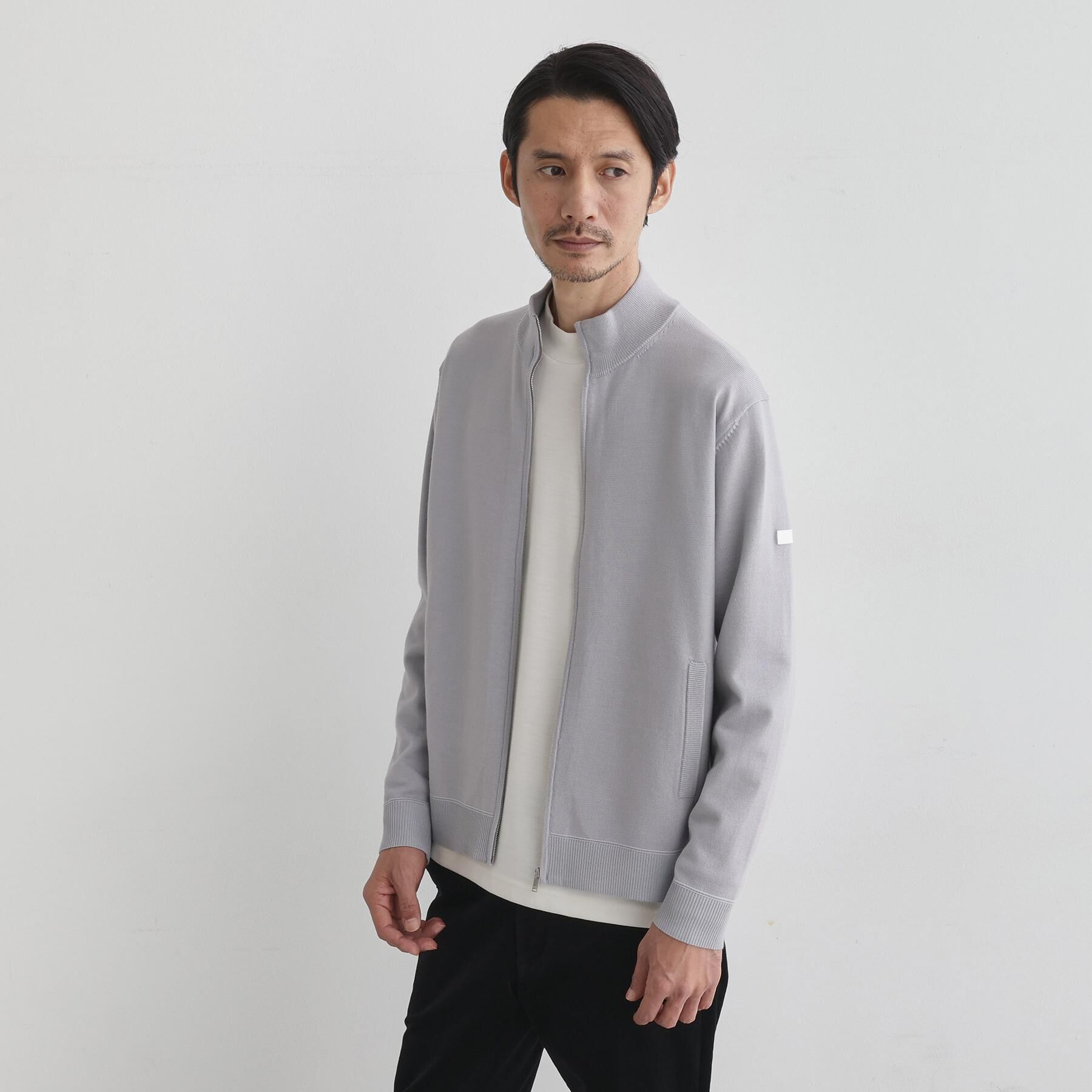 TAKEO KIKUCHI「アンチピリング ジップアップ ニット」|ニット・セーター|