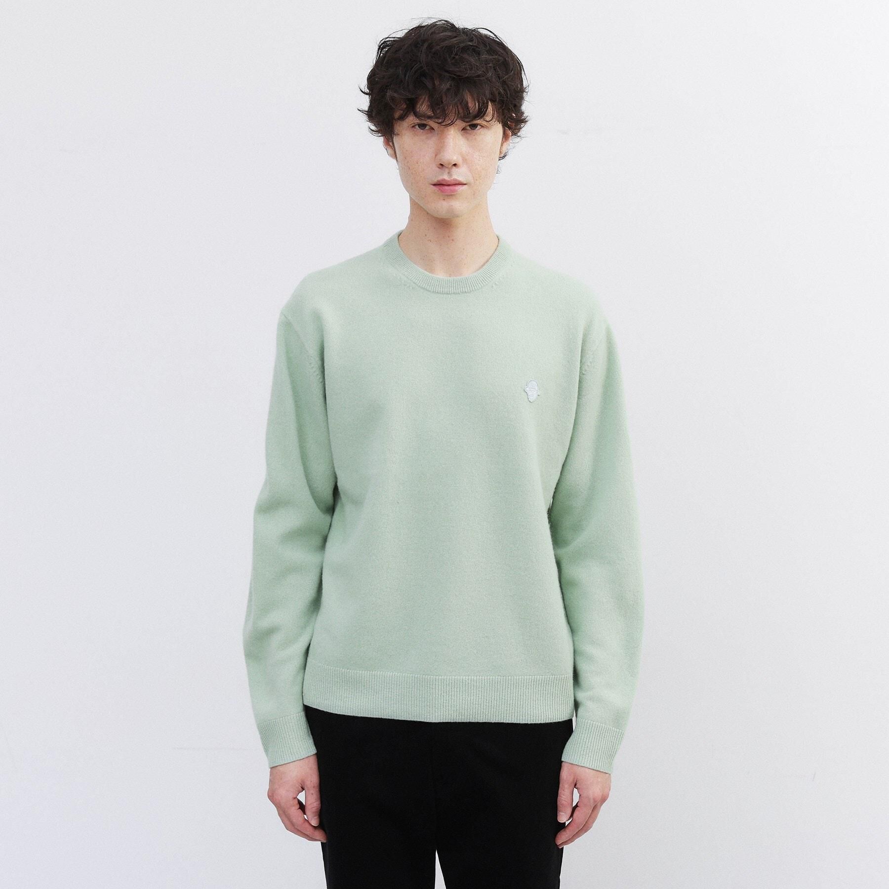 TAKEO KIKUCHI「【Air Palette Knit】ワンポイント カラーニット プルオーバー」|ニット・セーター|