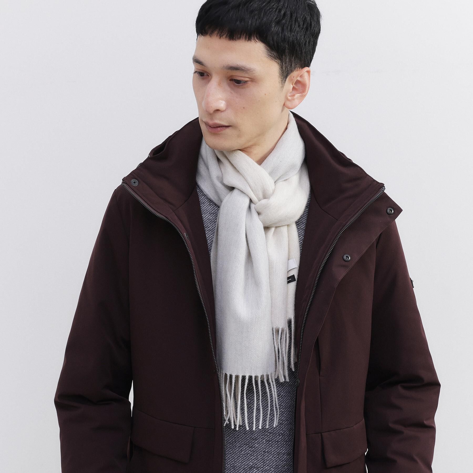 TAKEO KIKUCHI「【洗えるカシミヤ】ピュアカシミヤ 4面パネルマフラー」|ストール|