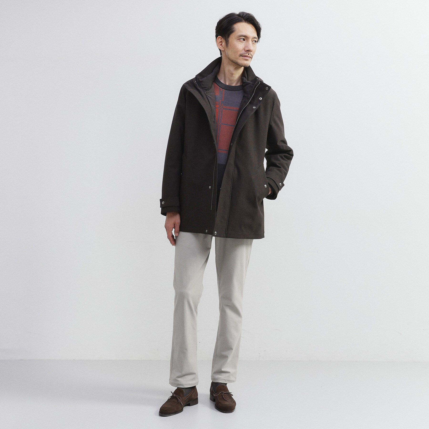 TAKEO KIKUCHI「【3WAY】ドビー ダウンライナー付ブルゾン」|ブルゾン・スタジャン|