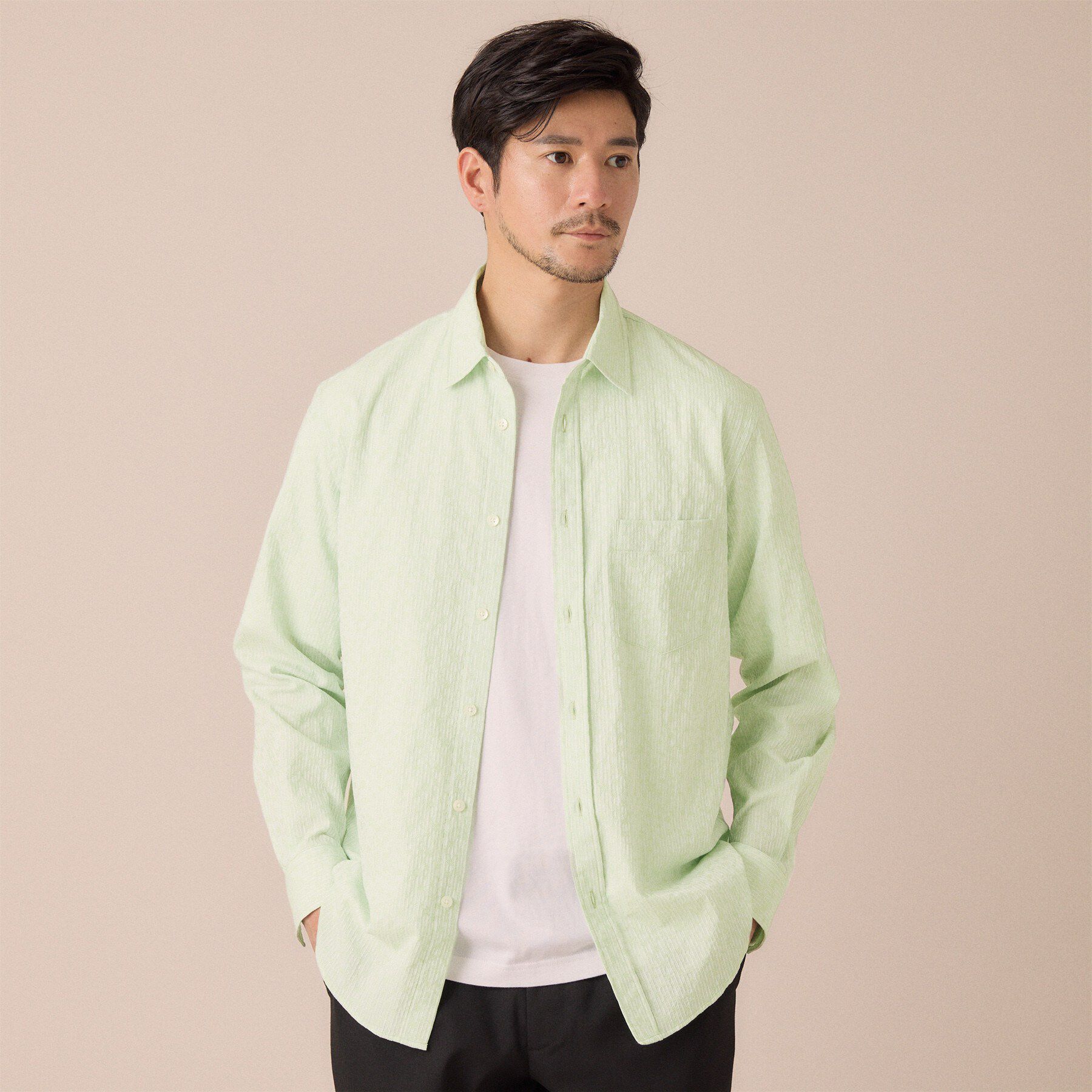 TAKEO KIKUCHI「播州 ドビーストライプ フラワーシャツ」|シャツ・ブラウス|