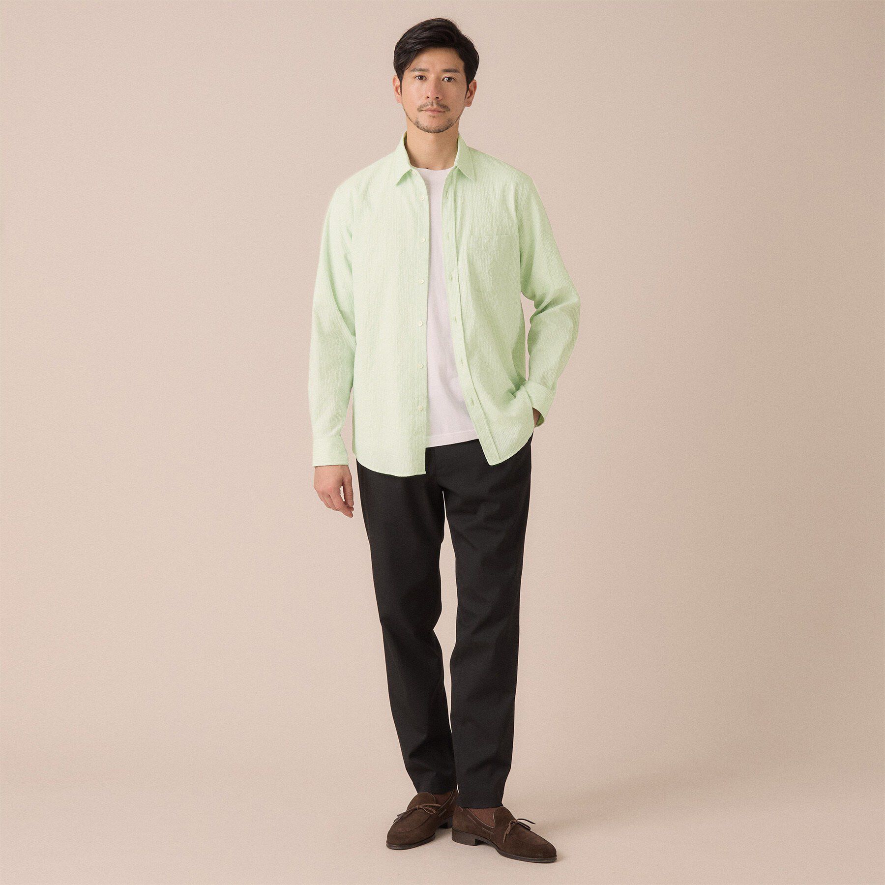 TAKEO KIKUCHI「播州 ドビーストライプ フラワーシャツ」|シャツ・ブラウス|