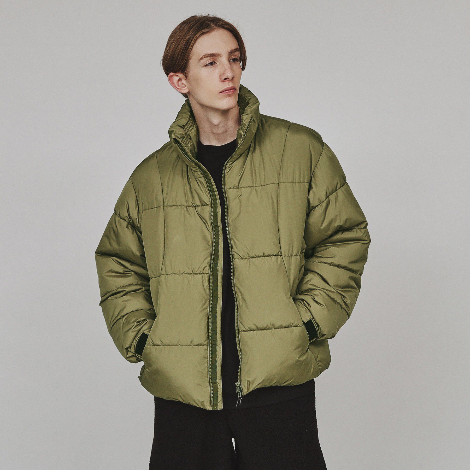 tk.TAKEO KIKUCHI「【機能性中綿】FLARE BALL（R）パテッドブルゾン」|ブルゾン・スタジャン|カーキ(027)