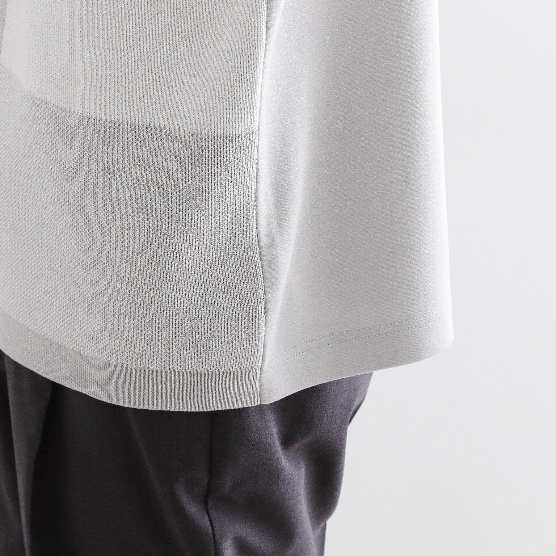 tk.TAKEO KIKUCHI「ニットドッキングブロックチェック」|Tシャツ・カットソー|