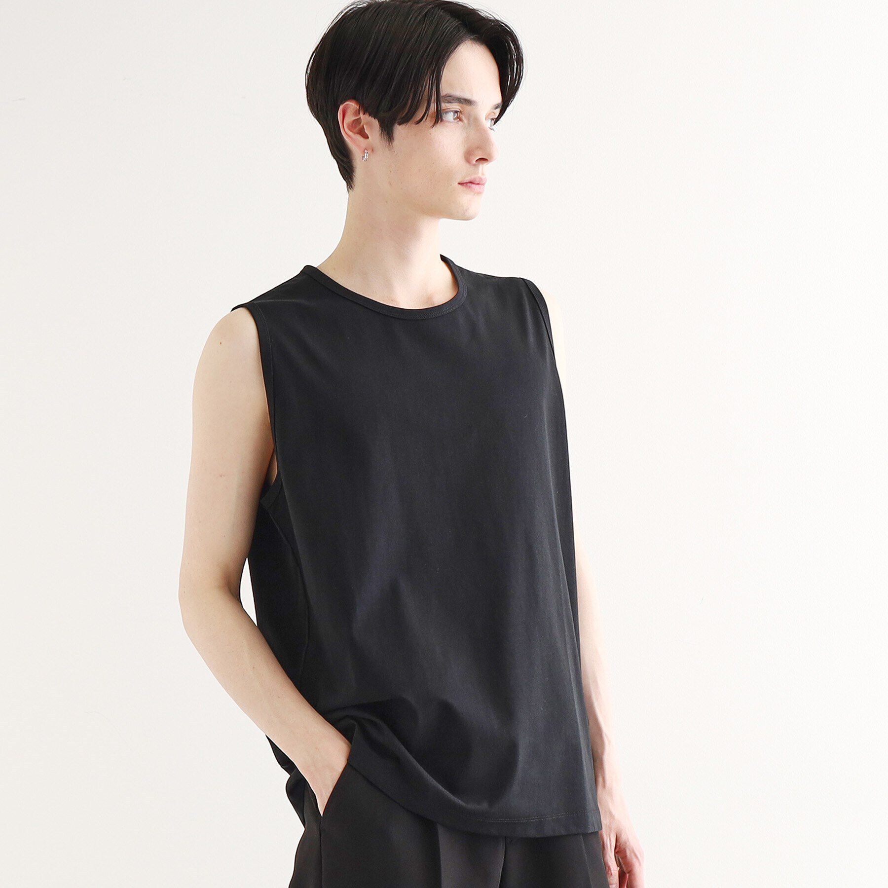 tk.TAKEO KIKUCHI「【接触冷感／UVカット／抗菌】フレンドリークールノースリーブカットソー」|Tシャツ・カットソー|