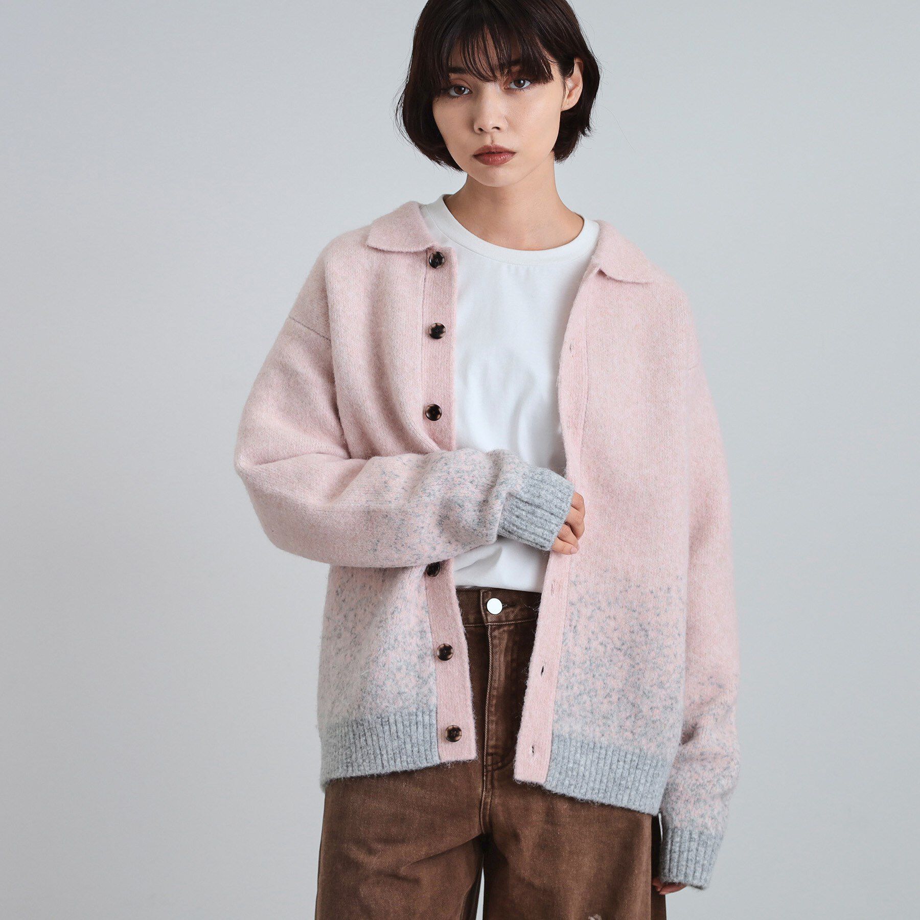 tk.TAKEO KIKUCHI「ミスティーシャギーカーディガン」|カーディガン|