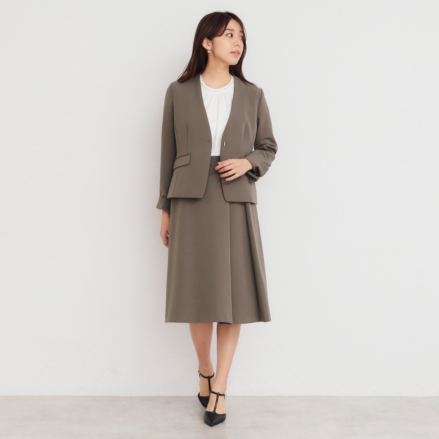 index「ストレッチタックフレアスカート/セットアップ対応 【洗濯機洗い可/防シワ/イージーアイロン】」|スカート|