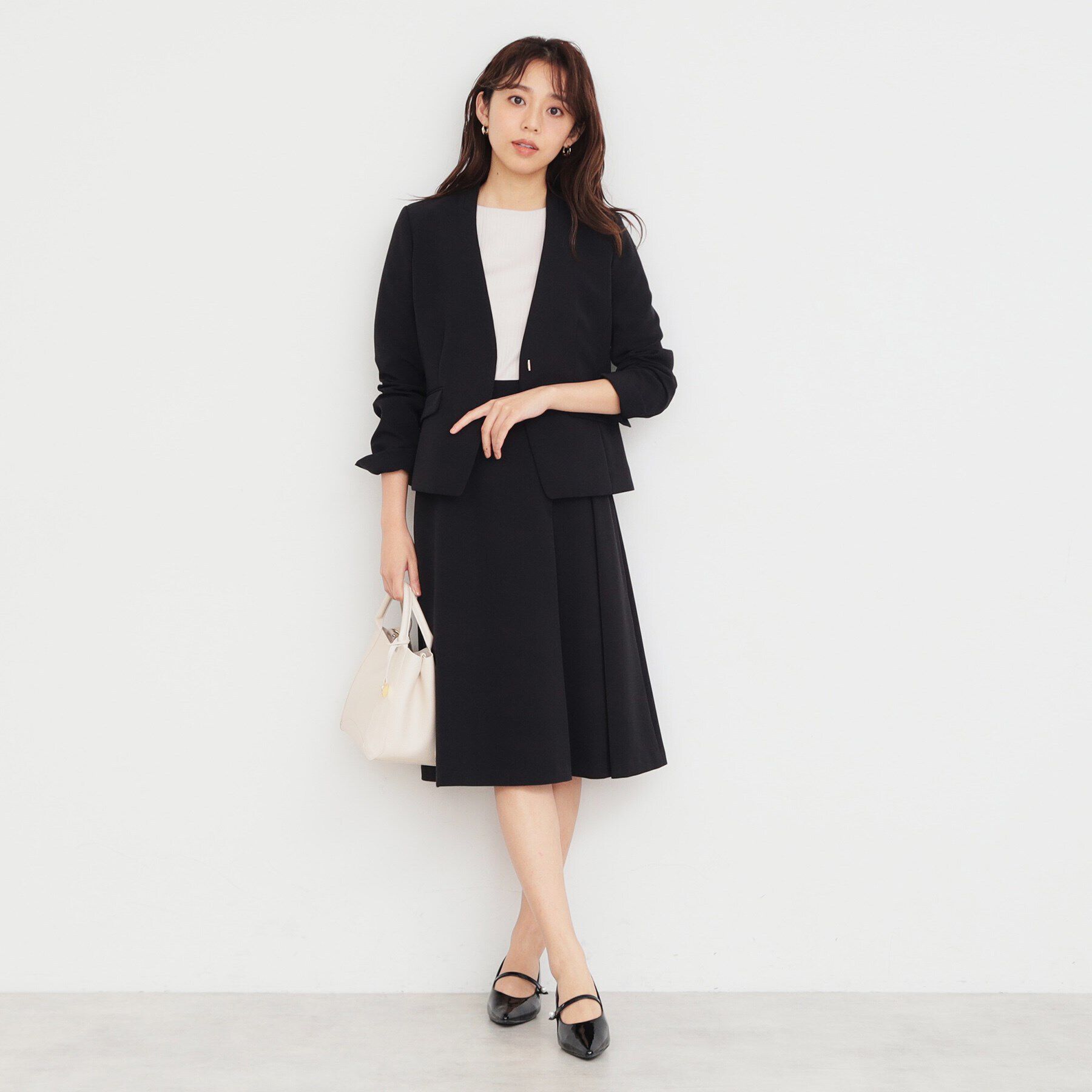 index「ストレッチタックフレアスカート/セットアップ対応 【洗濯機洗い可/防シワ/イージーアイロン】」|スカート|