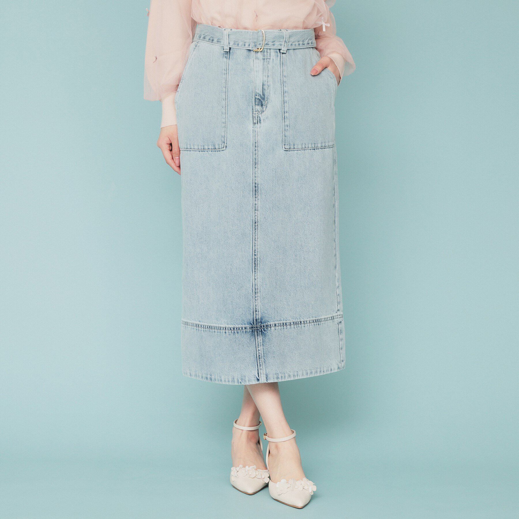 index「デニムタイトスカート【洗濯機洗い可】」|スカート|
