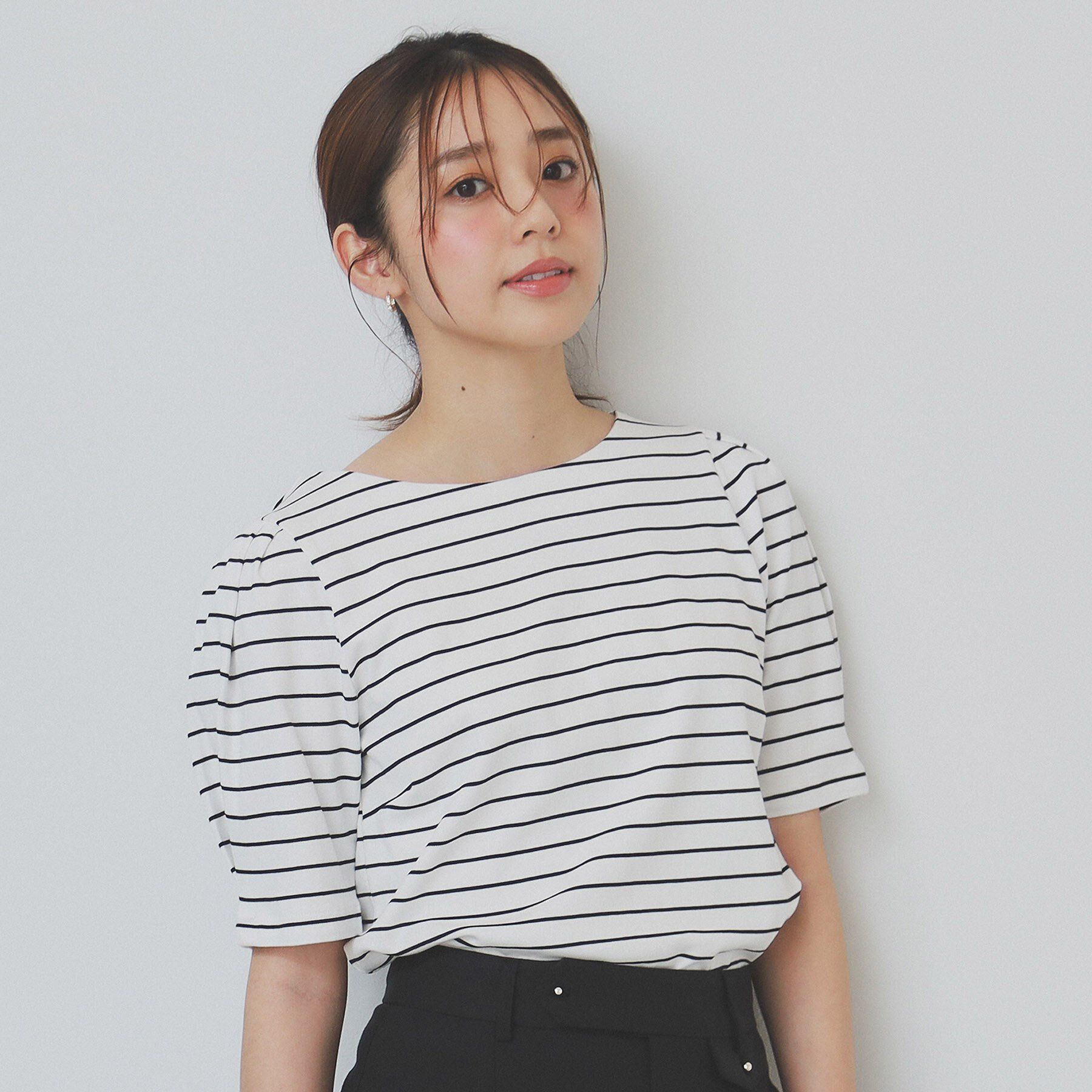 index「《10色展開/XS-LLサイズ》コットンスムースタックスリーブトップス【UV/接触冷感/洗濯機洗い可」|Tシャツ・カットソー|