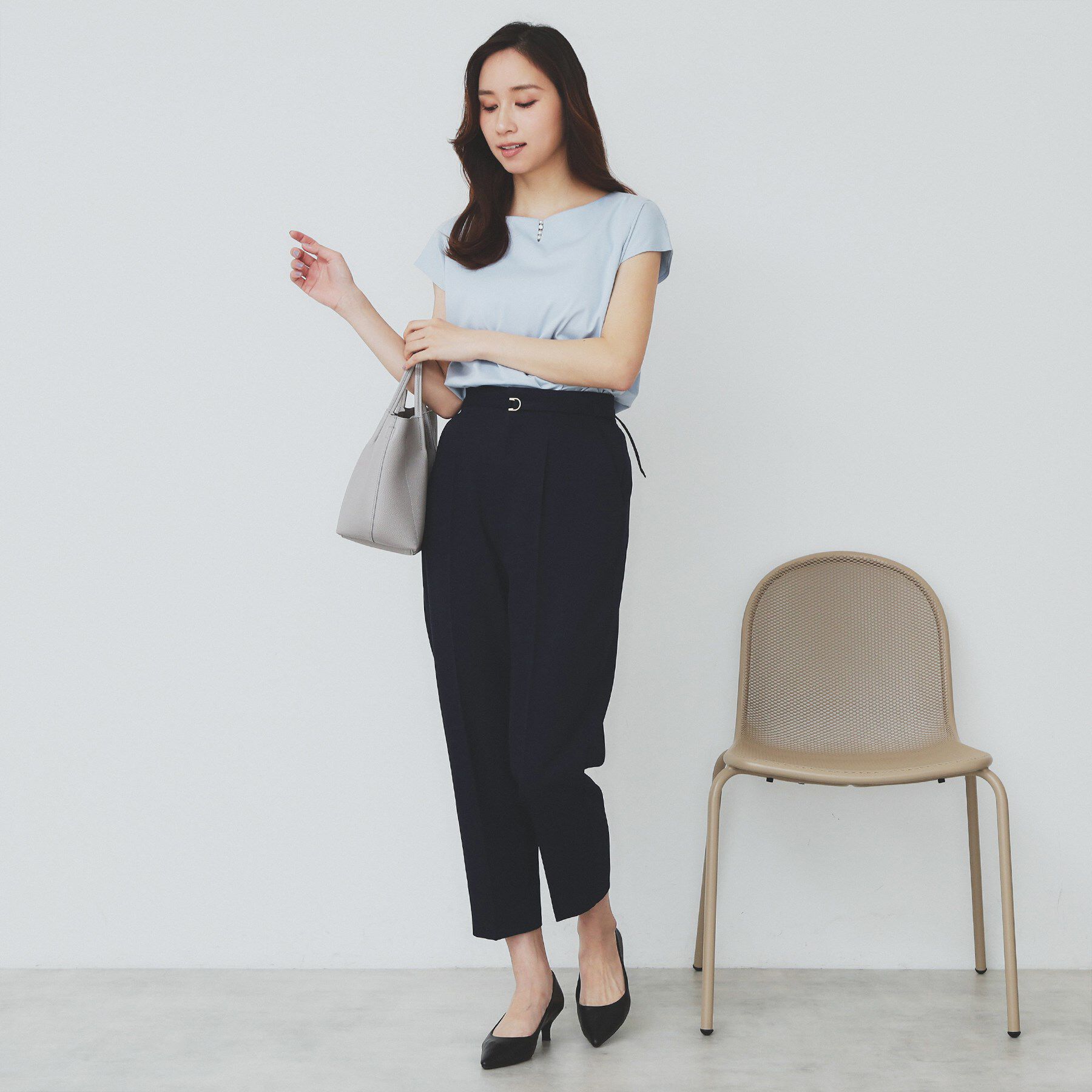 index「ストレッチテーパードパンツ【洗濯機洗い可/吸水速乾/防シワ】」|その他|