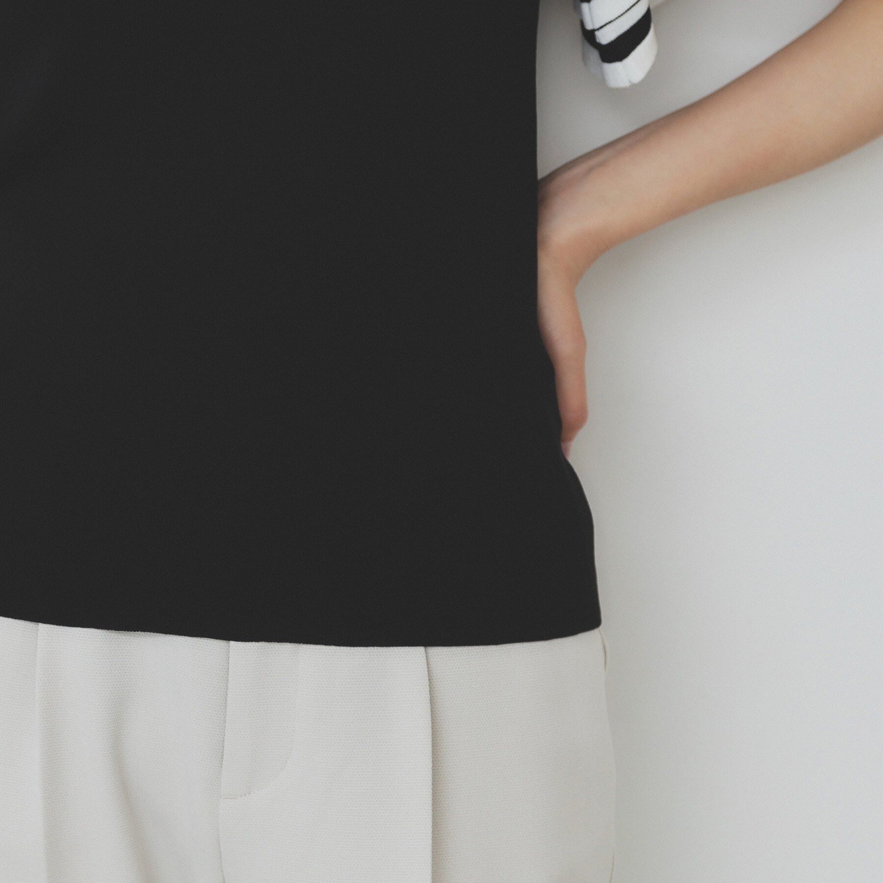 index「ボーダーフリルスリーブニット【洗濯機洗い可】」|ニット・セーター|