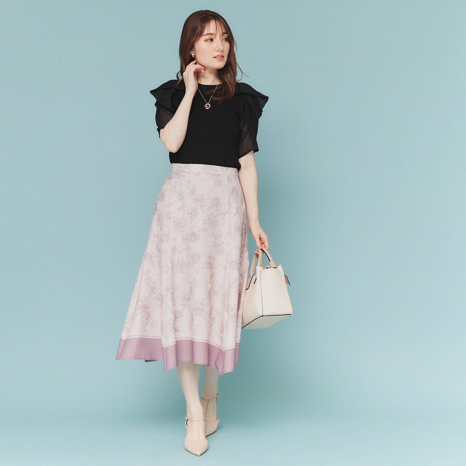 index「リボンスリーブドッキングニット【洗濯機洗い可/抗ピル】」|ニット・セーター|