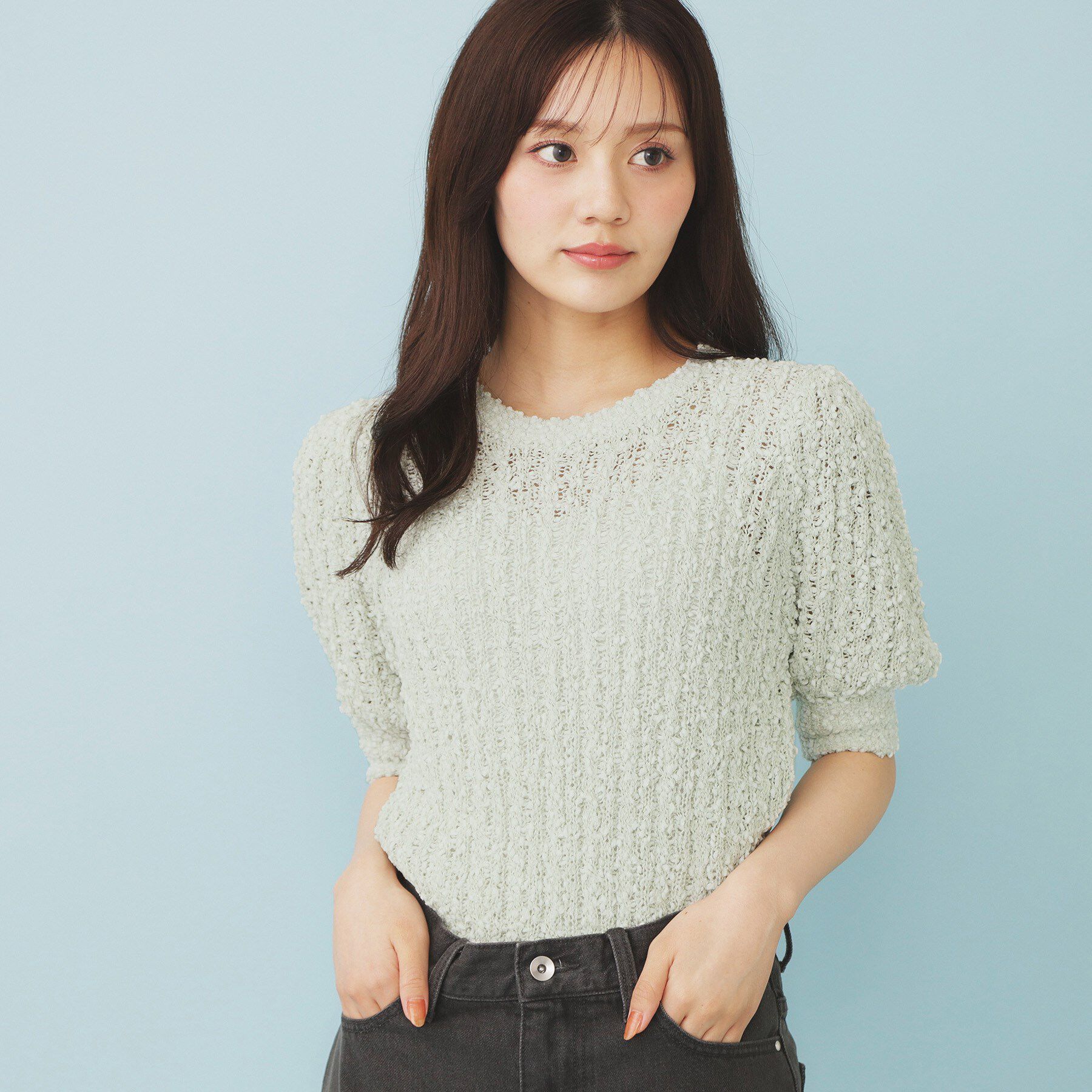 index「ポップコーンラメシアーニット【洗濯機洗い可/抗ピル】」|ニット・セーター|