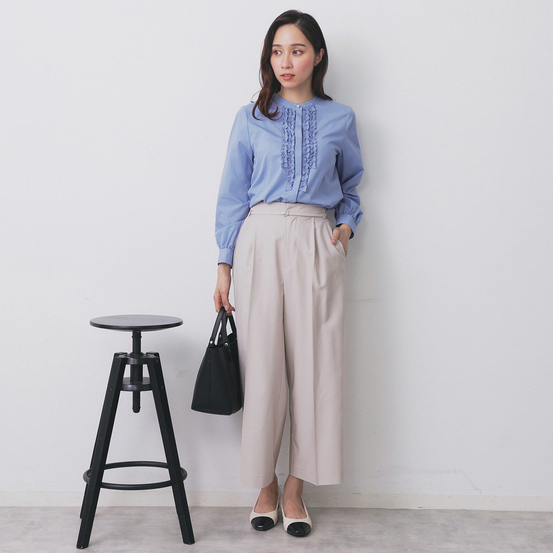 index「ベルト付きストレッチワイドパンツ【洗濯機洗い可】」|その他|