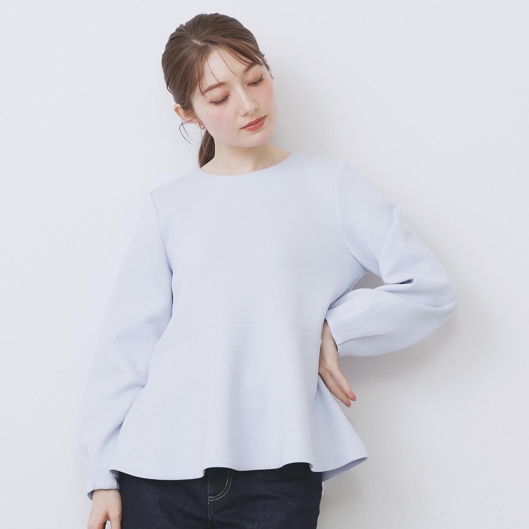 index「ジルコンペプラムトップス【洗濯機OK】」|Tシャツ・カットソー|