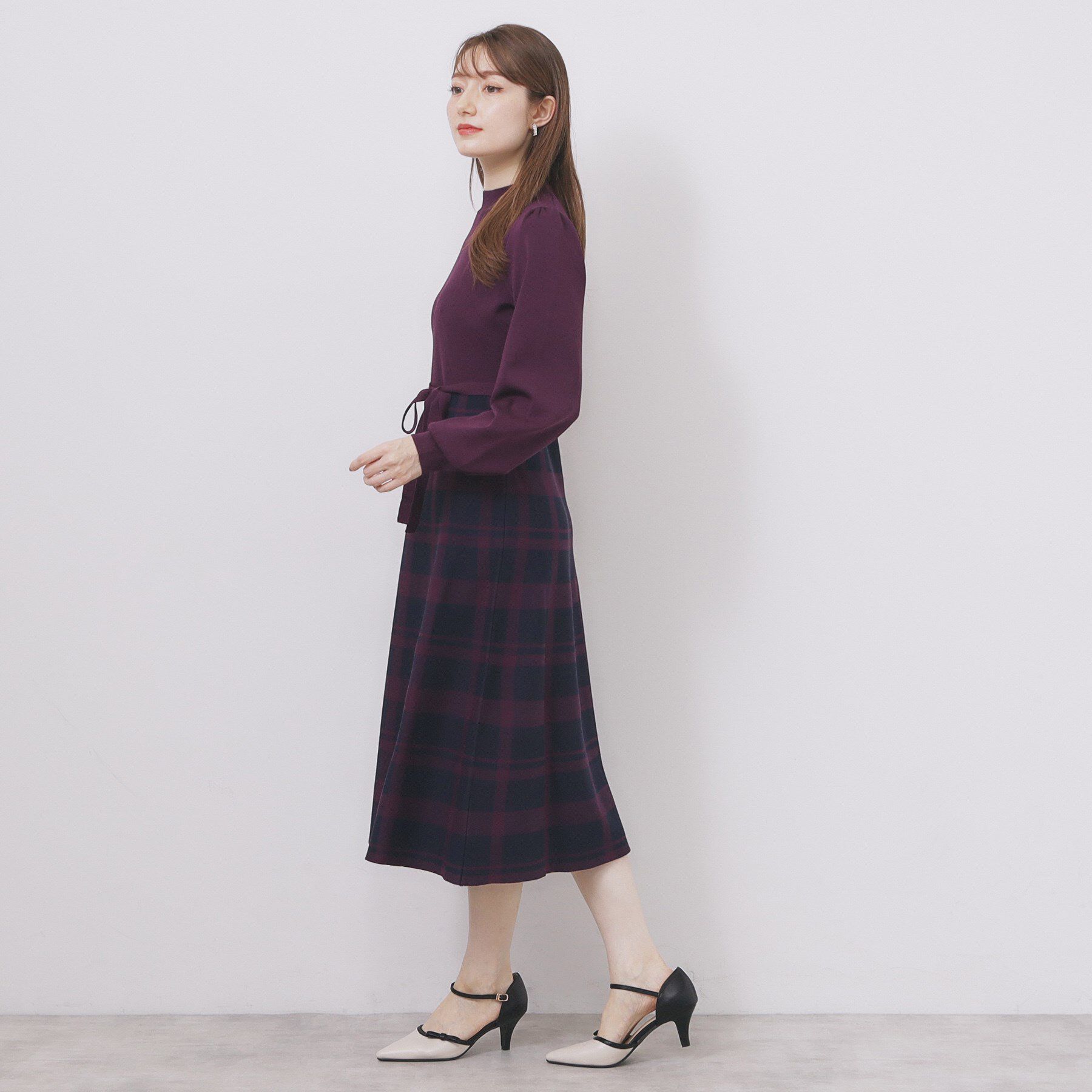 index「ハイネックニットワンピース【洗濯機OK/抗ピル】」|ワンピース|