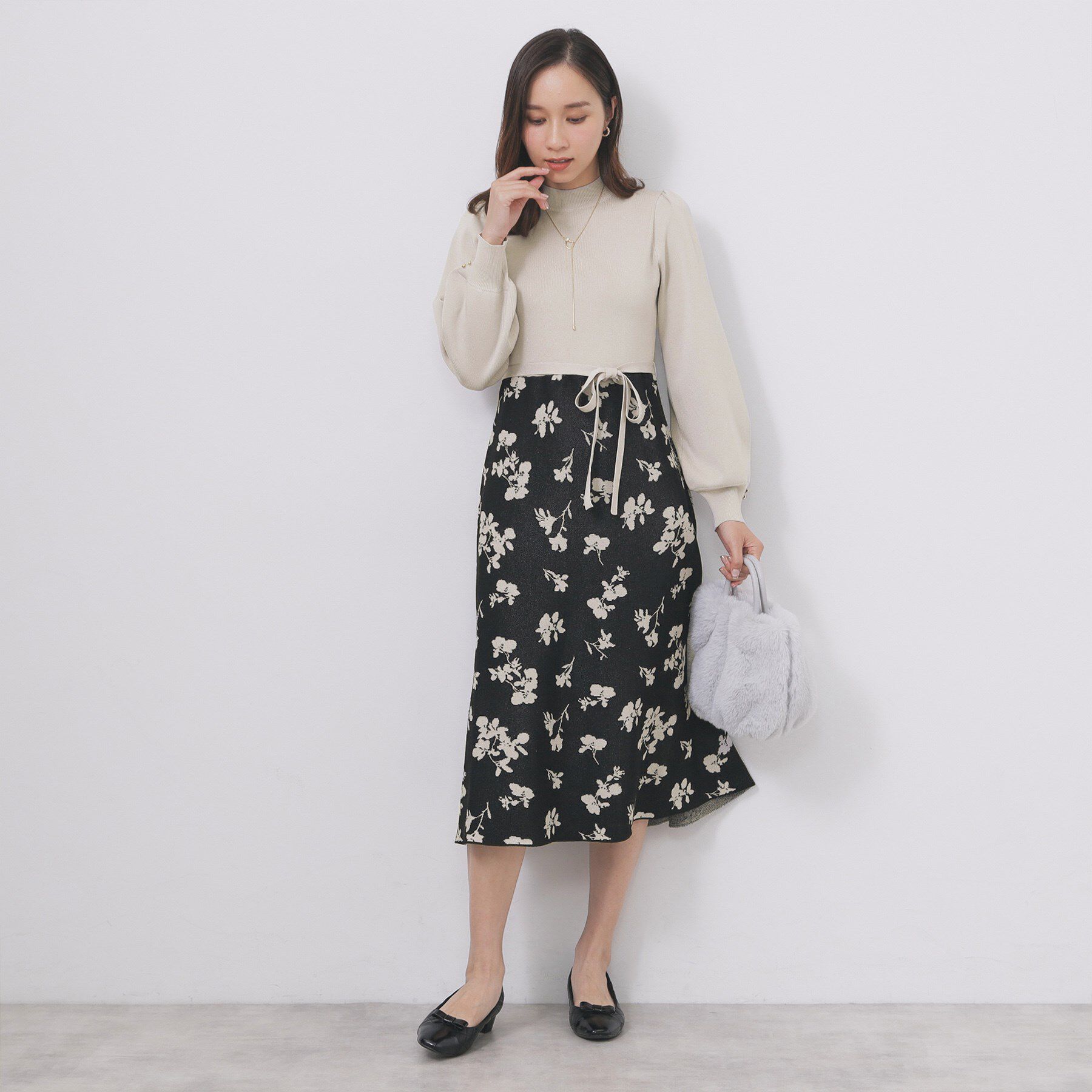 index「ハイネックニットワンピース【洗濯機OK/抗ピル】」|ワンピース|