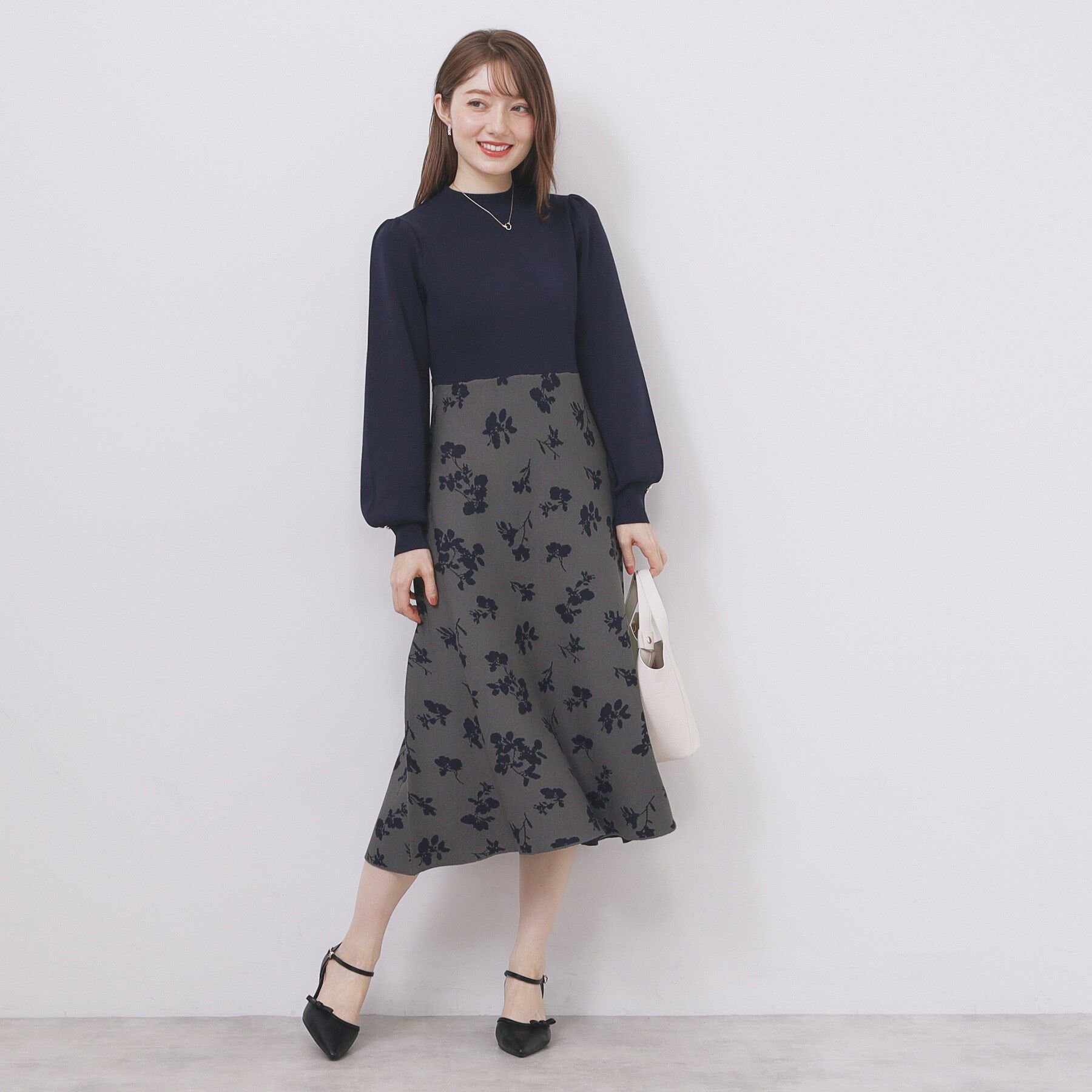 index「ハイネックニットワンピース【洗濯機OK/抗ピル】」|ワンピース|