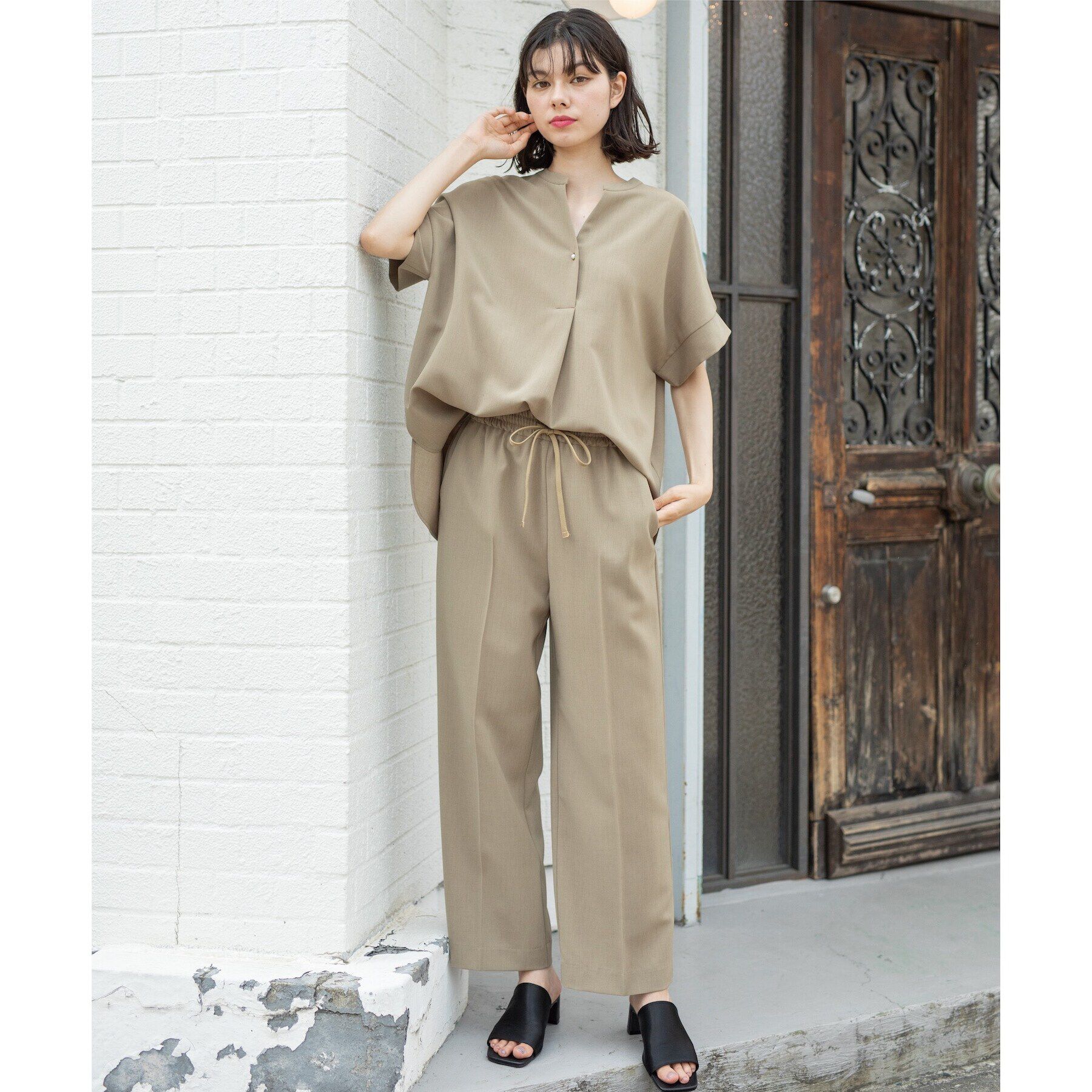 OPAQUE.CLIP「≪SS-LLsize≫ ストレッチ美脚イージーワイドパンツ/セットアップ対応【防シワ/抗ピル/洗濯機」|その他|