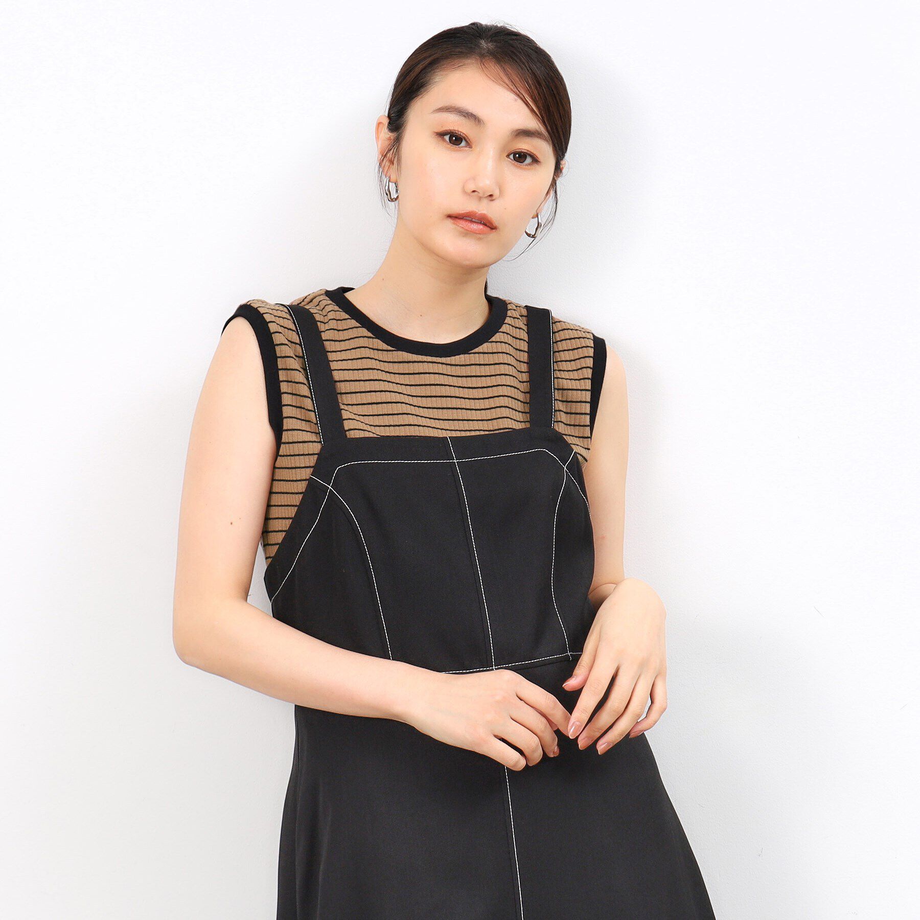 OPAQUE.CLIP「《Oggi掲載》リブノースリーブカットソー【洗濯機洗い可】」|Tシャツ・カットソー|