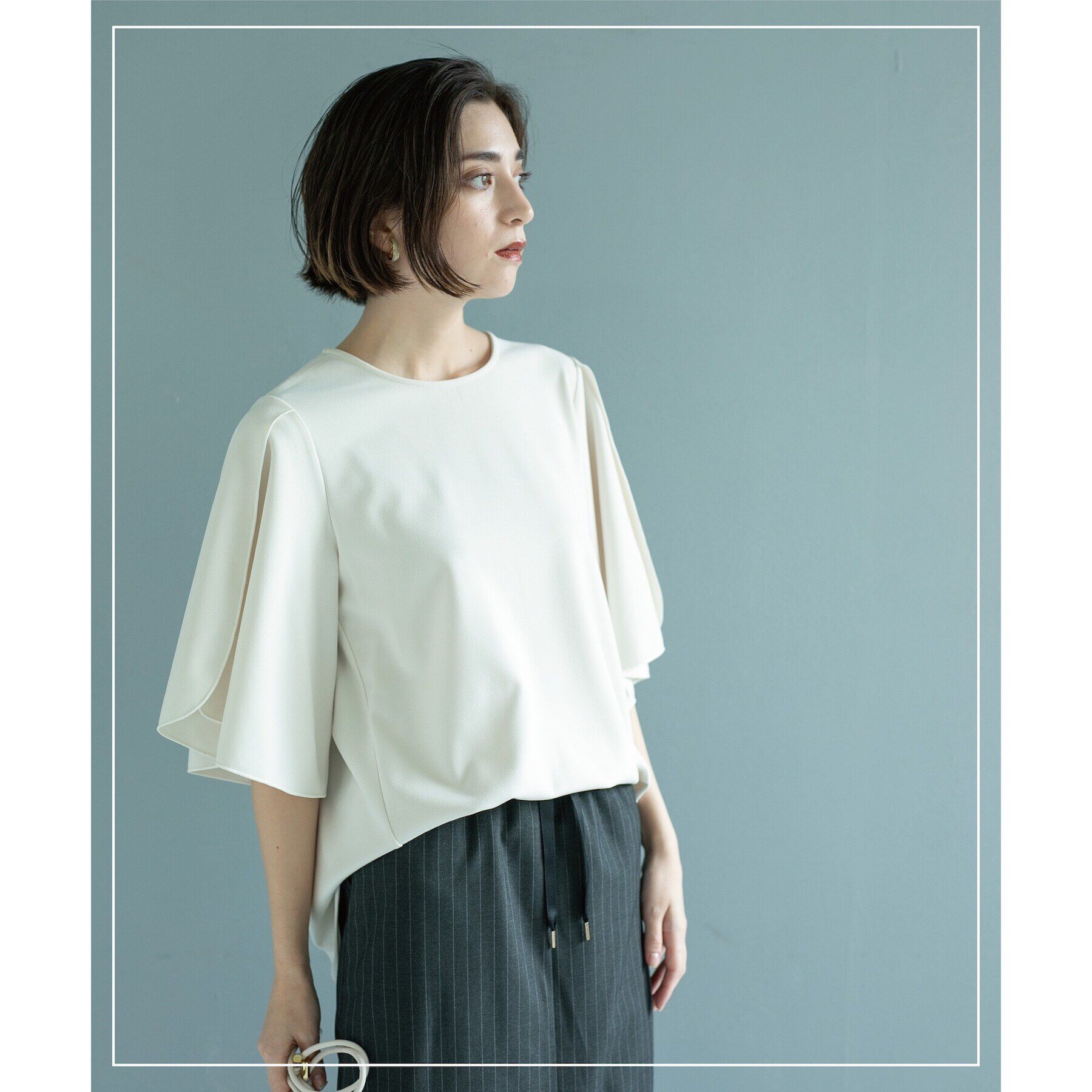 OPAQUE.CLIP「UV チューリップスリーブトップス【吸水速乾/洗濯機洗い可】」|Tシャツ・カットソー|