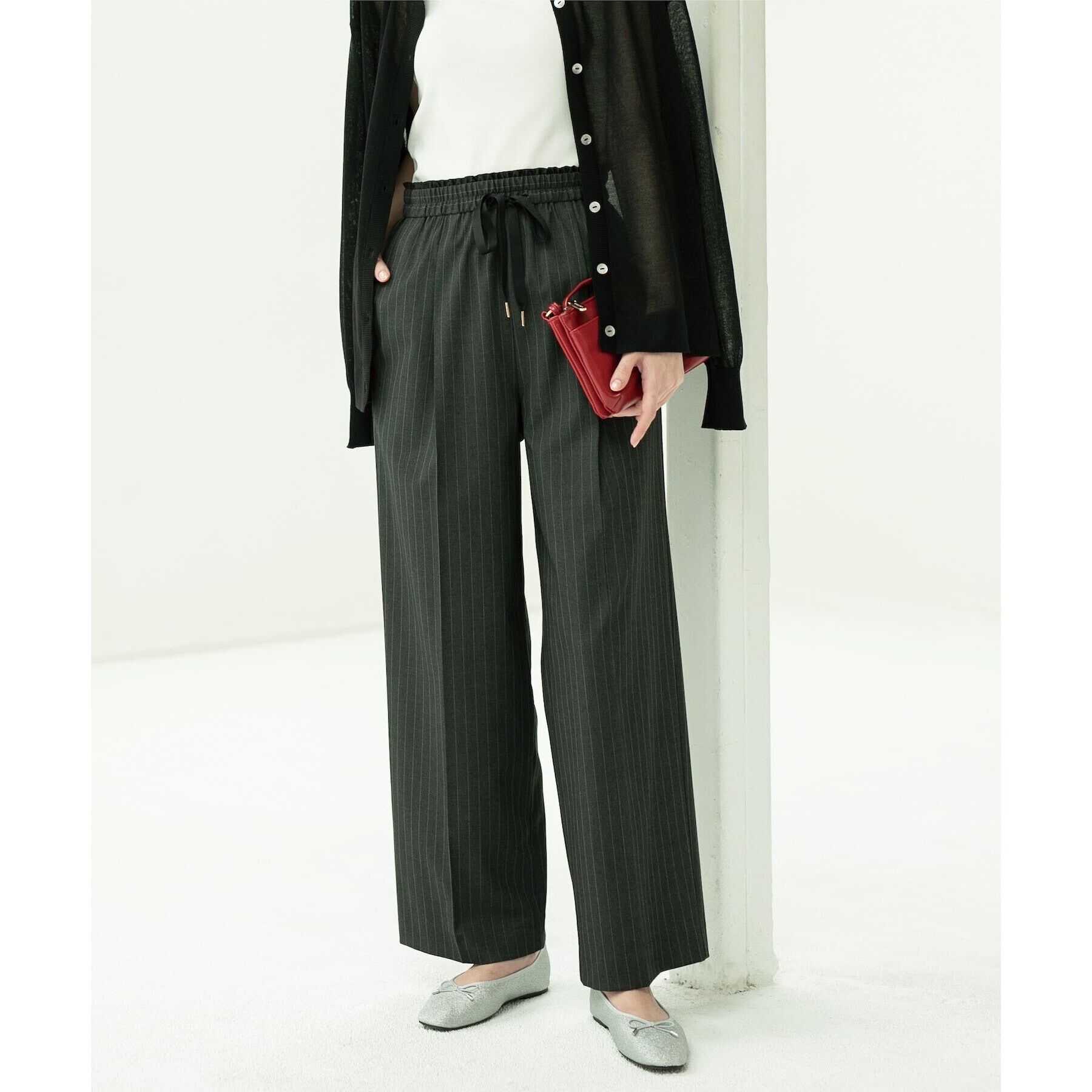 OPAQUE.CLIP「ピンストライプイージーワイドパンツ【洗濯機洗い可】」|その他|