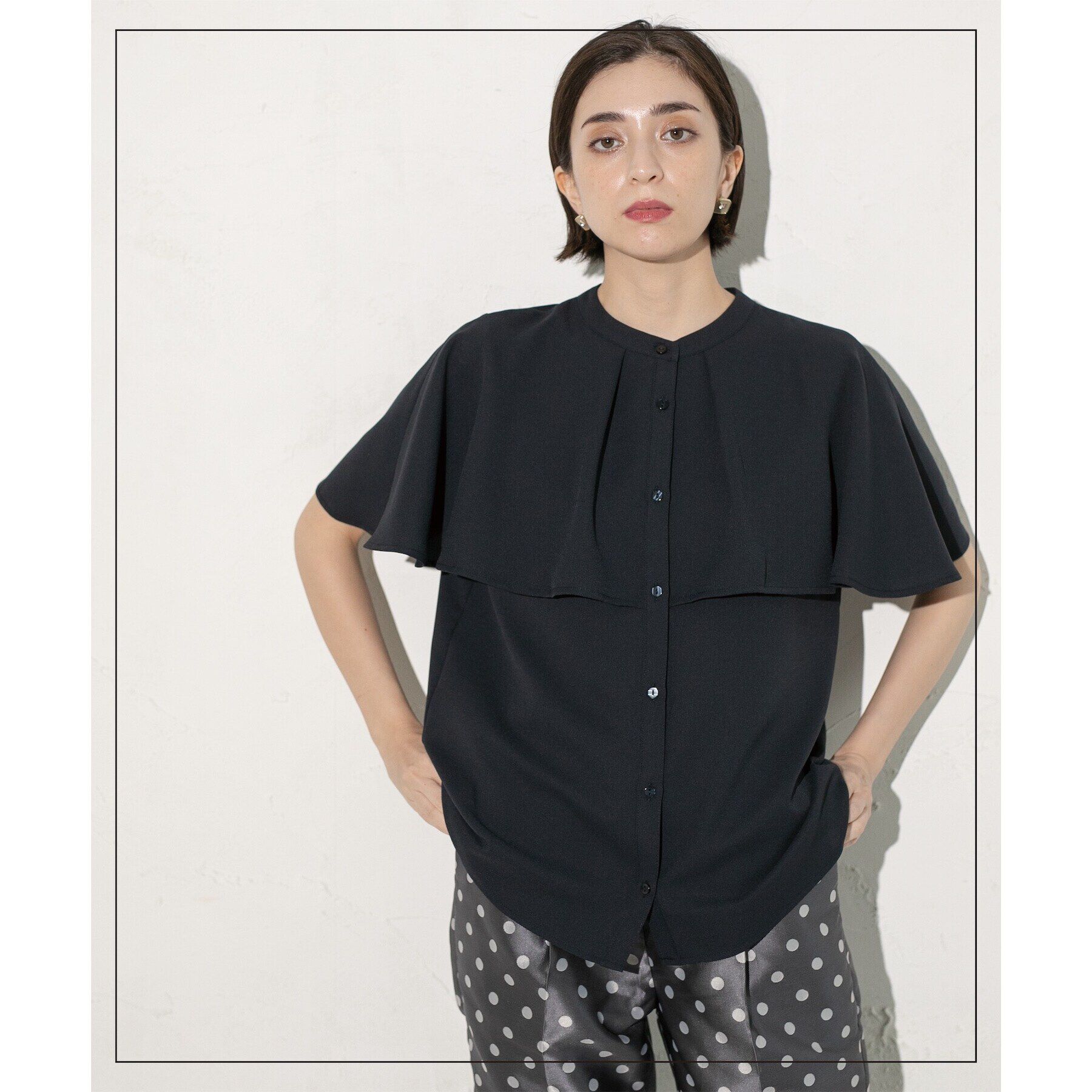 OPAQUE.CLIP「ケープ風ブラウス【洗濯機洗い可】」|シャツ・ブラウス|