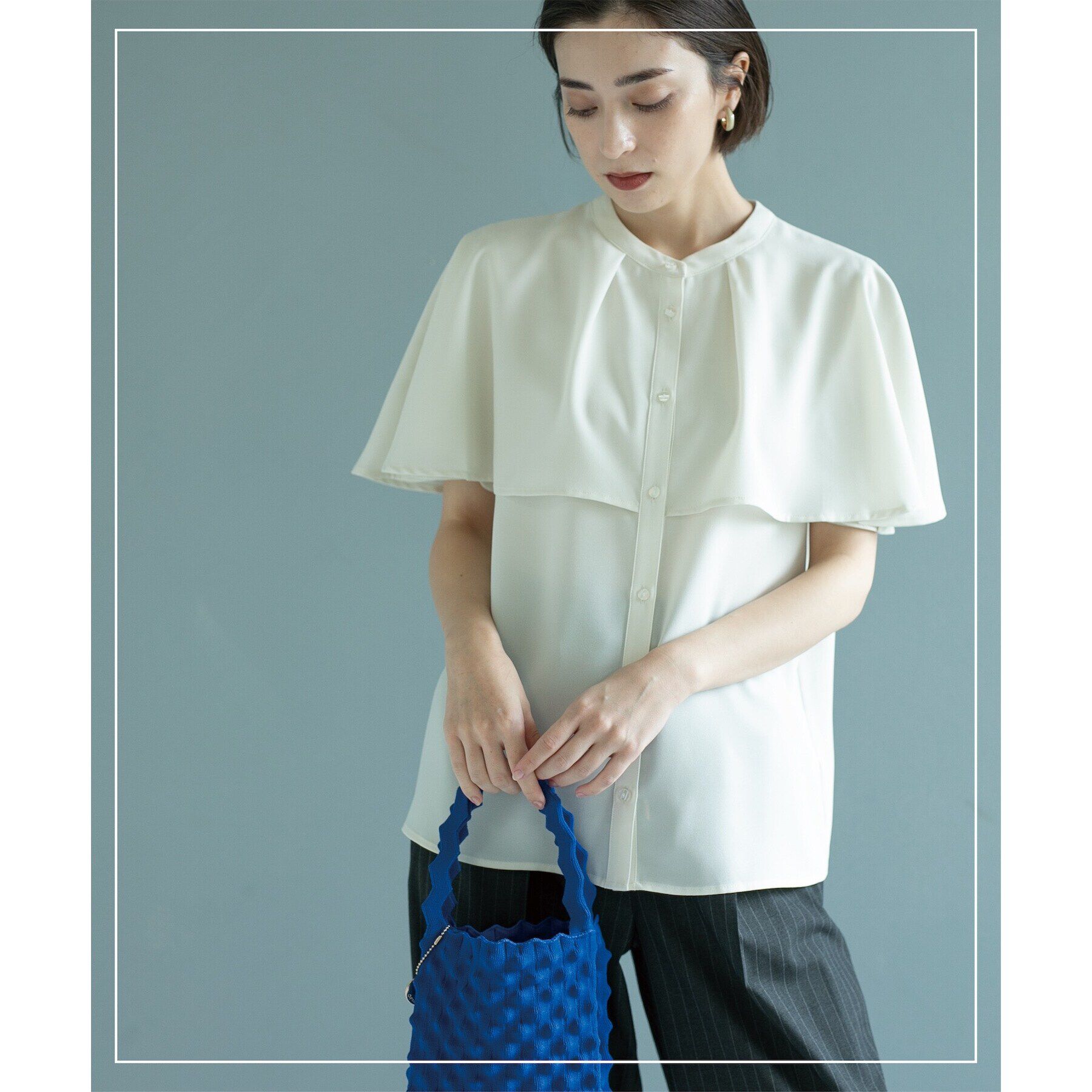 OPAQUE.CLIP「ケープ風ブラウス【洗濯機洗い可】」|シャツ・ブラウス|