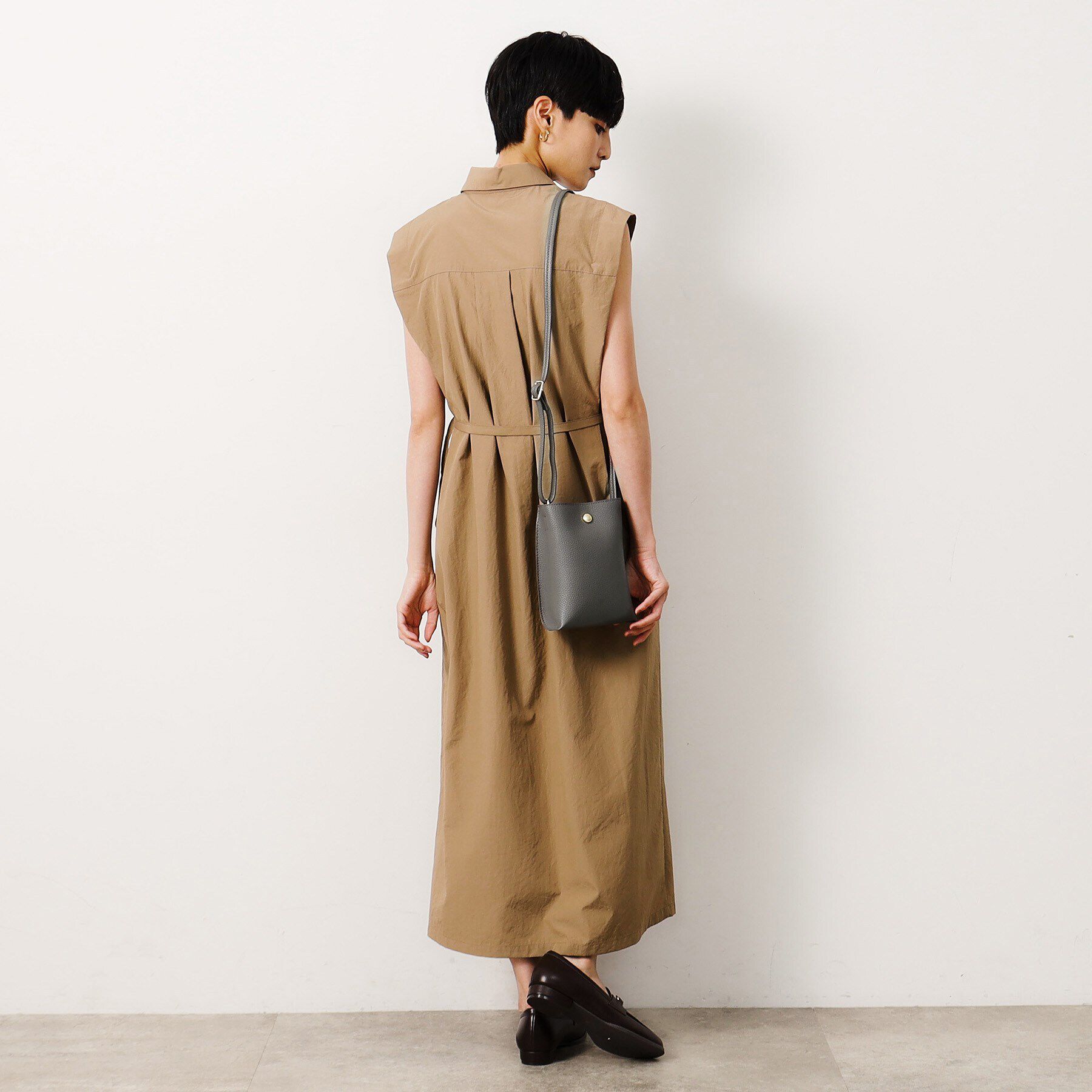 OPAQUE.CLIP「【軽量／長さ調整可能】シュリンク合皮ミニショルダーバッグ」|ショルダー・メッセンジャー|