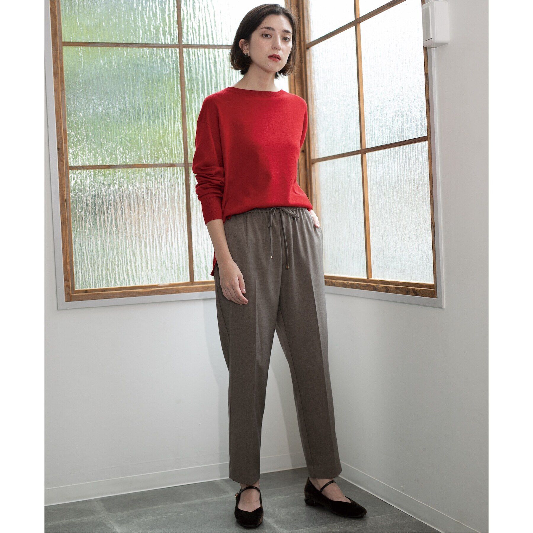 OPAQUE.CLIP「美脚ストレッチイージーテーパードパンツ【洗濯機洗い可】」|その他|