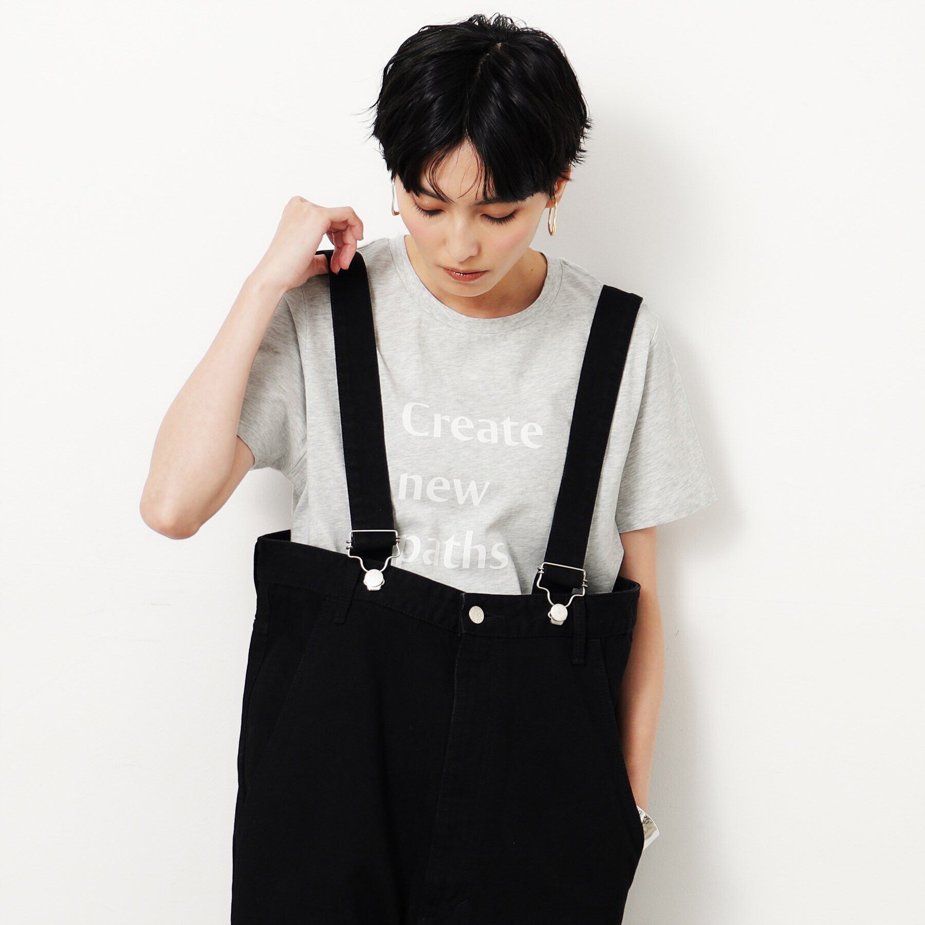 OPAQUE.CLIP「ロゴプリントTシャツ【洗濯機洗い可】」|Tシャツ・カットソー|