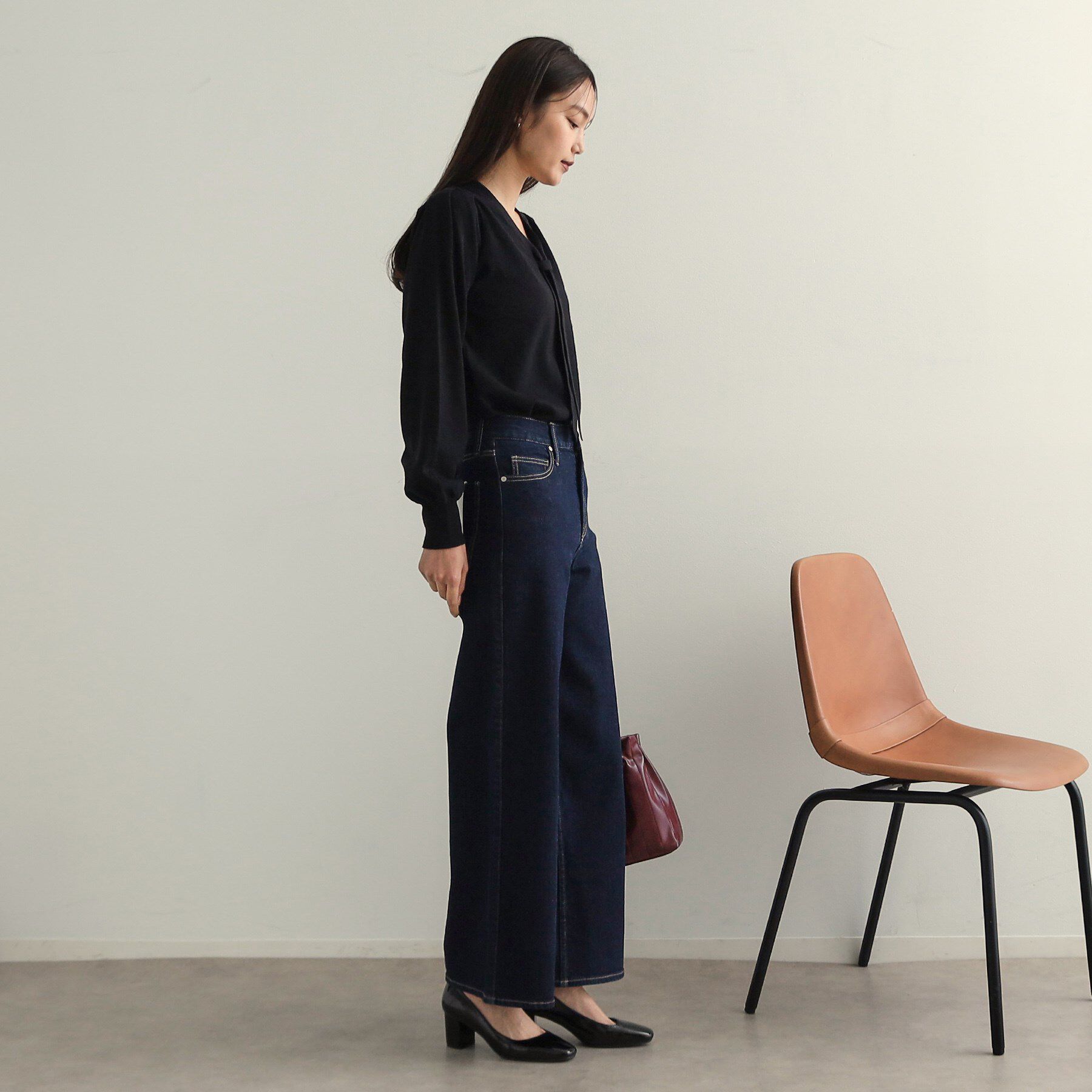 OPAQUE.CLIP「ストレッチバギーデニム／オーガニックコットン混【洗濯機洗い可】」|その他|