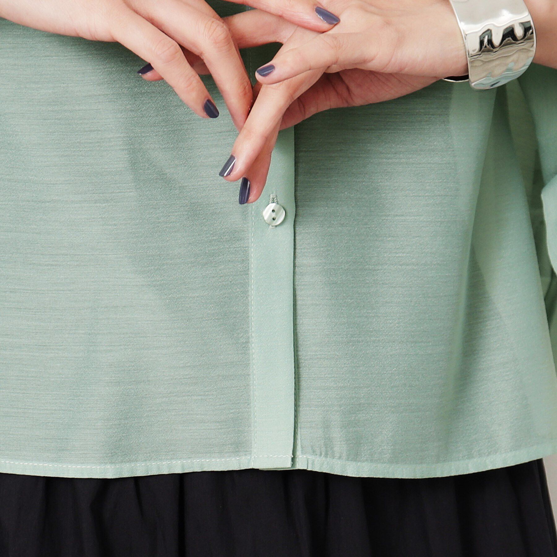 OPAQUE.CLIP「シアーバルーンボリュームスリーブブラウス【洗濯機洗い可】」|シャツ・ブラウス|