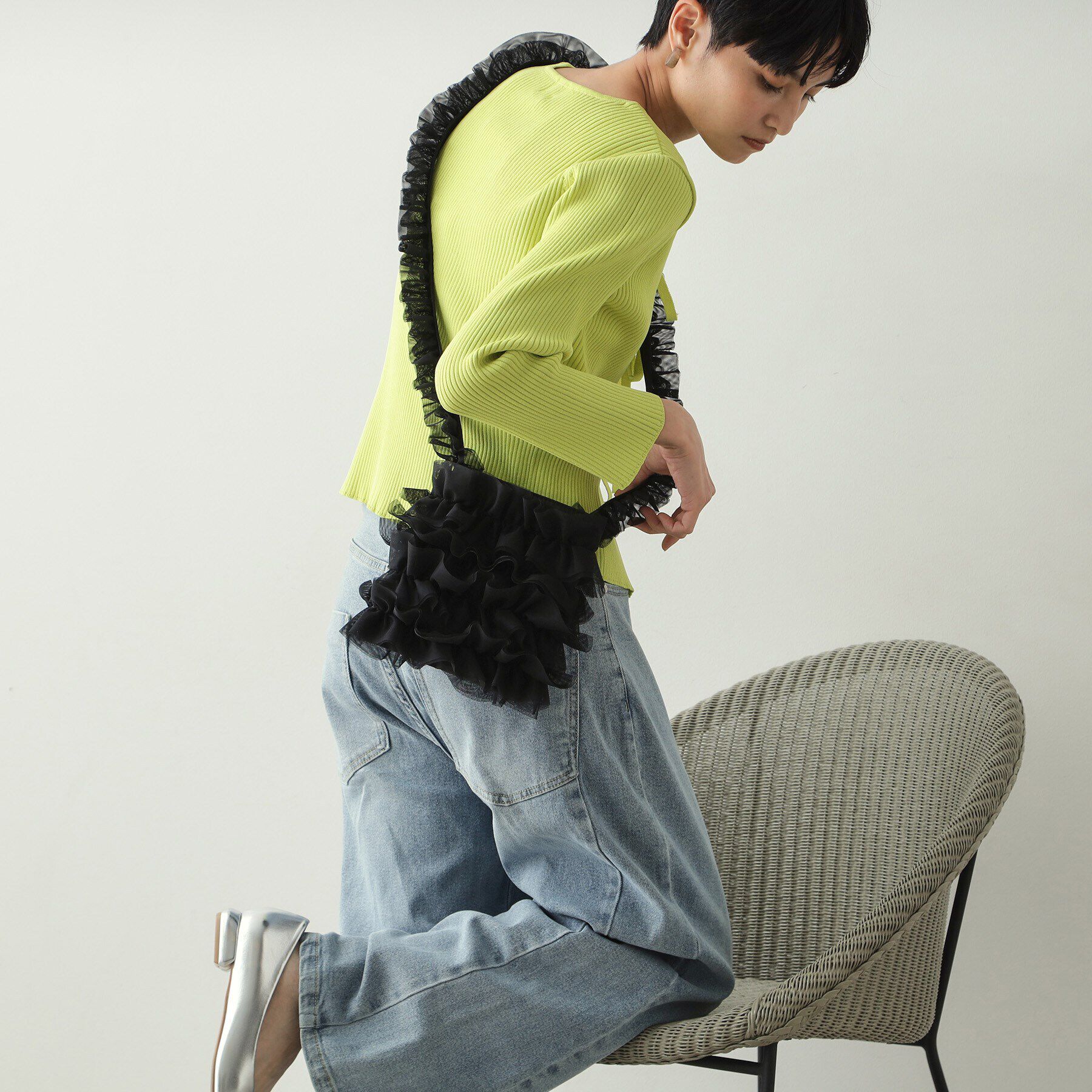 OPAQUE.CLIP「チュールフリルミニショルダーバッグ」|ショルダー・メッセンジャー|