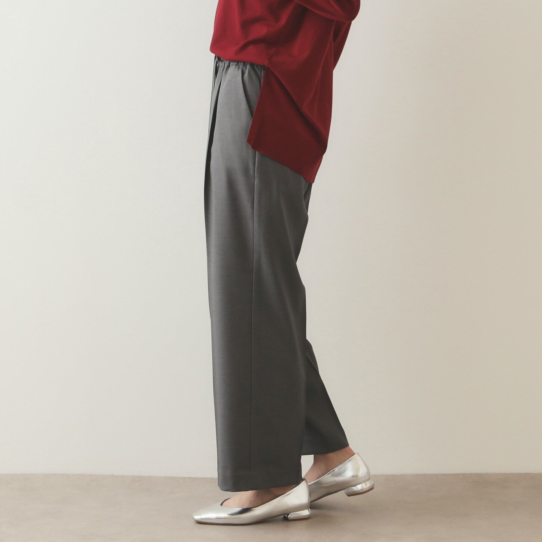 OPAQUE.CLIP「ストレッチ美脚イージーワイドパンツ【洗濯機洗い可】」|その他|