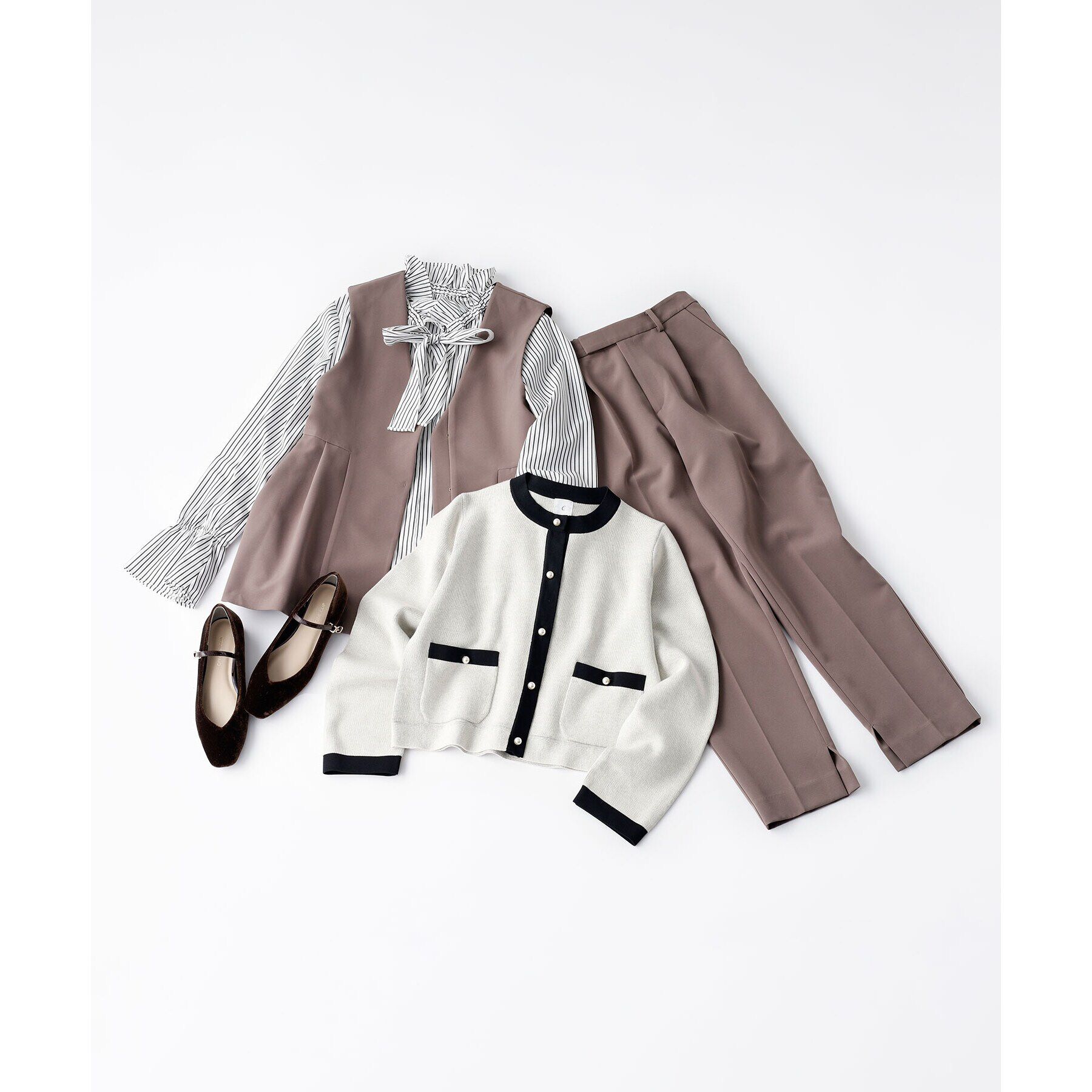 OPAQUE.CLIP「ボウタイフリルブラウス【洗濯機洗い可】」|シャツ・ブラウス|