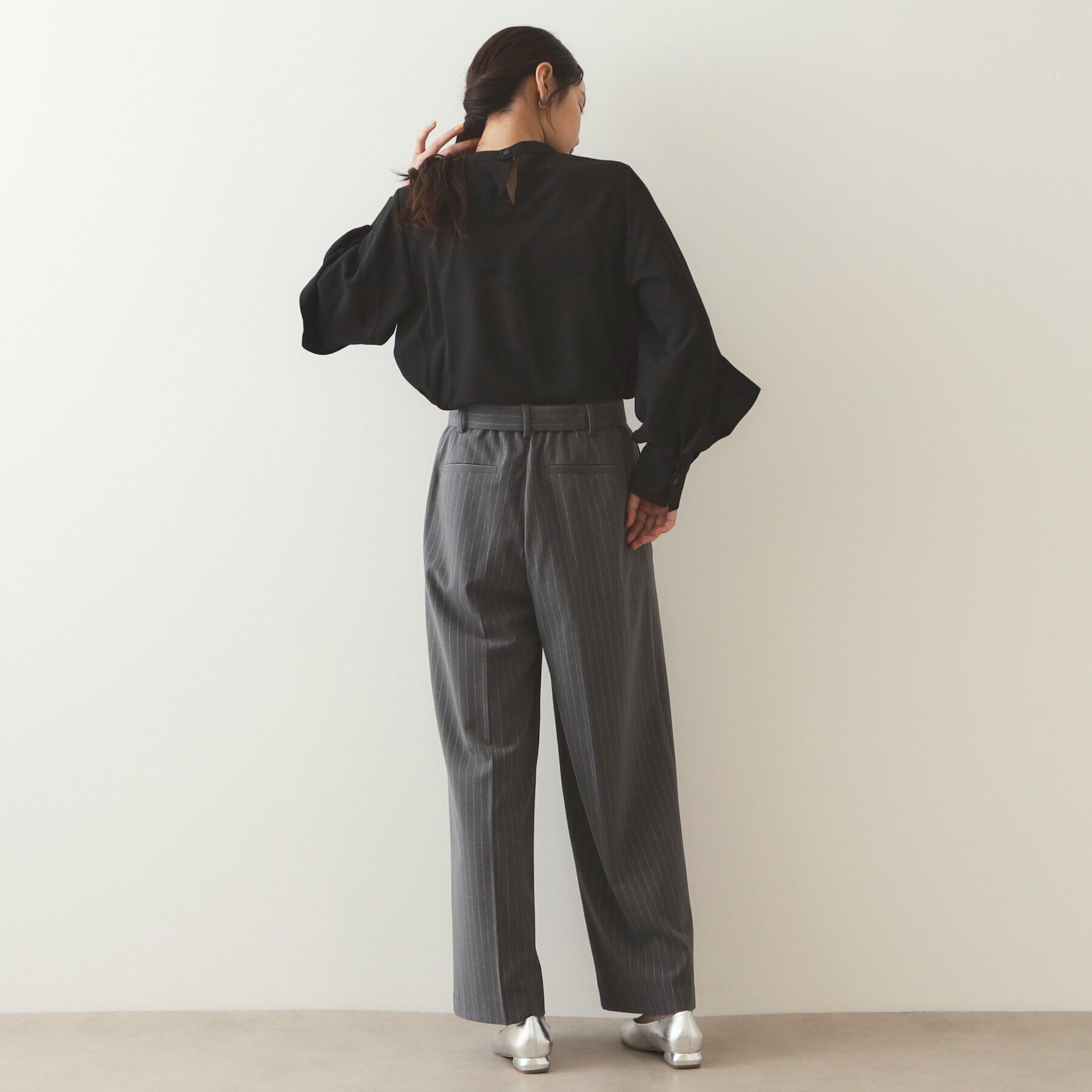 OPAQUE.CLIP「フリルスリーブブラウス【洗濯機洗い可】」|シャツ・ブラウス|