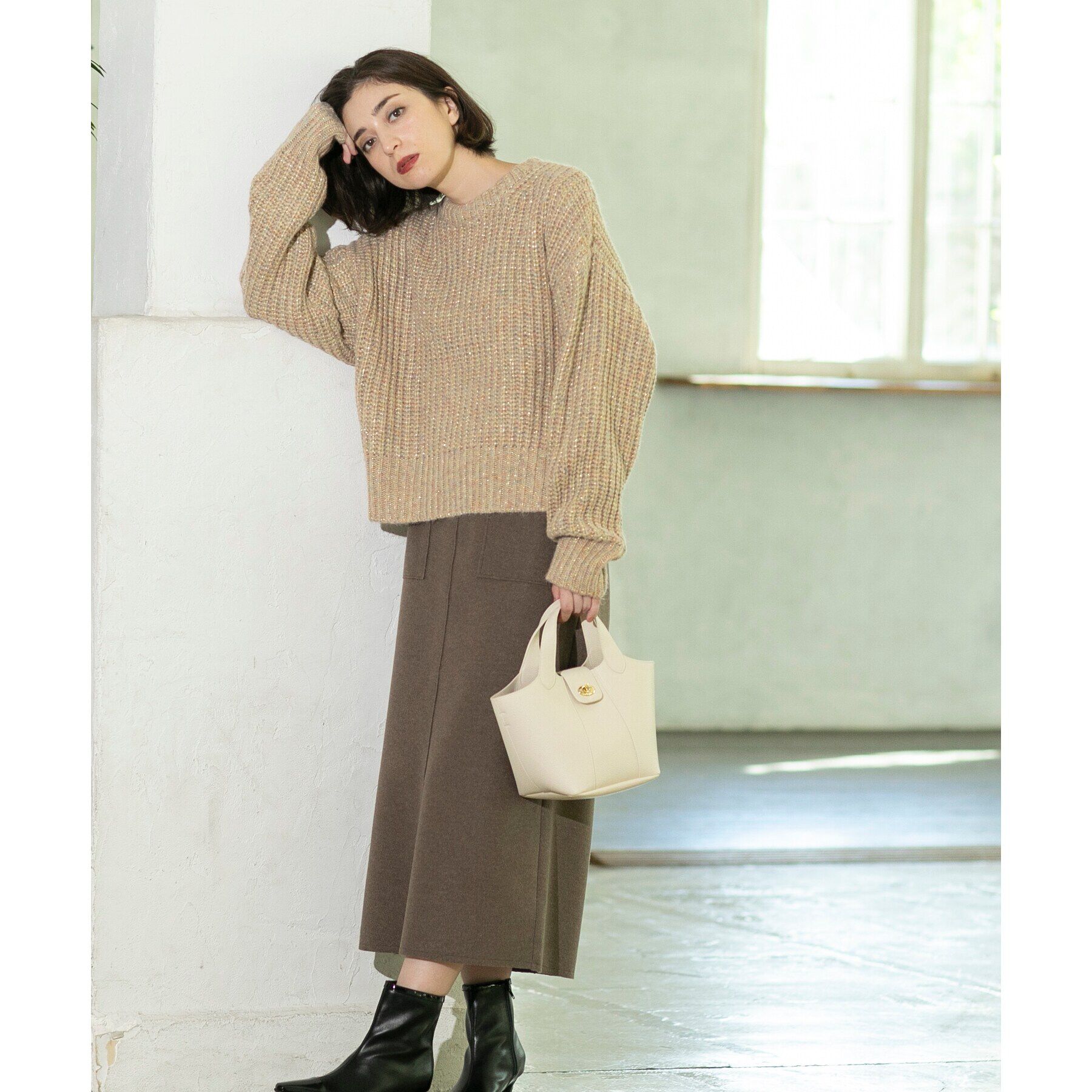 OPAQUE.CLIP「【2WAY】フロントひねりデザイントートバッグ」|トートバッグ|