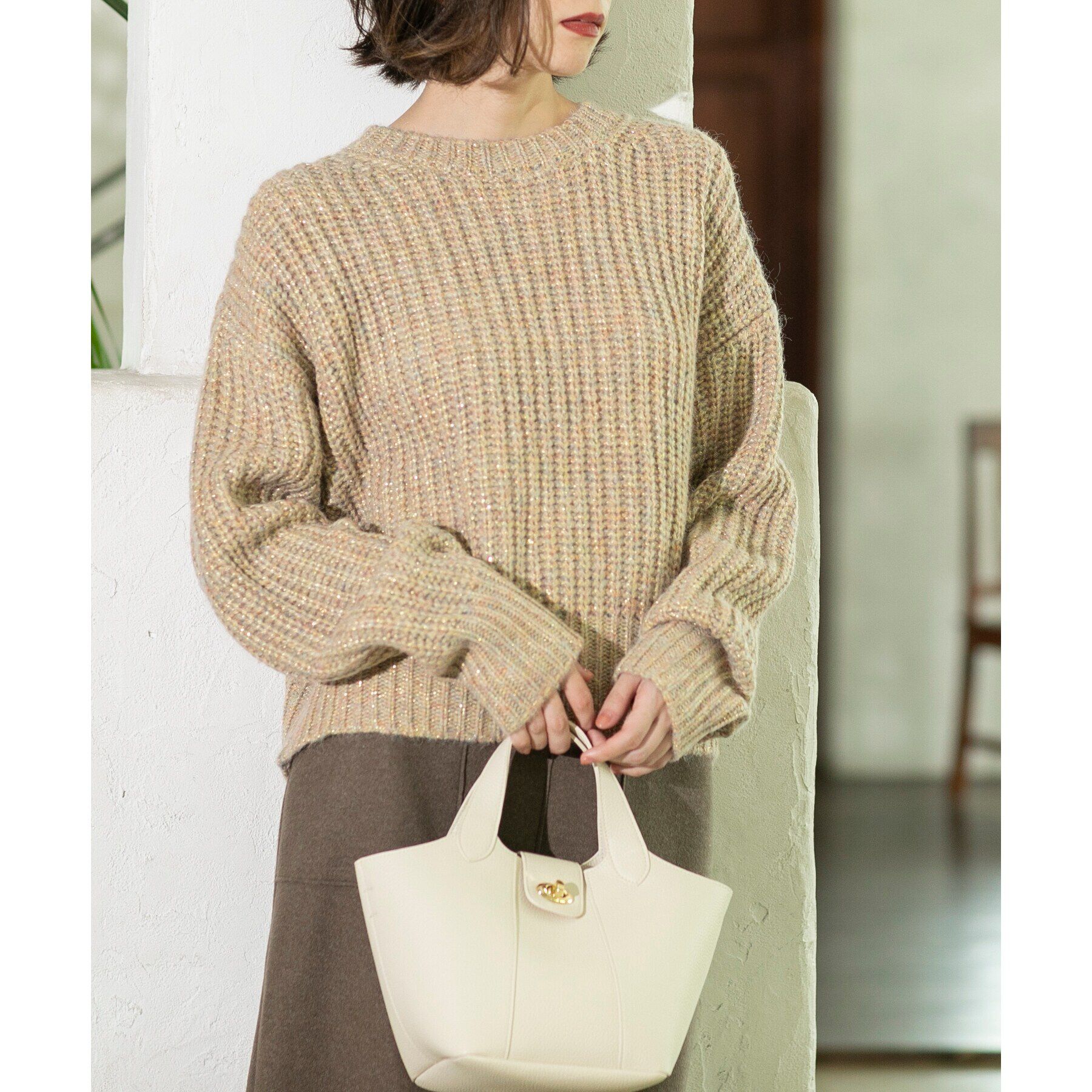 OPAQUE.CLIP「【2WAY】フロントひねりデザイントートバッグ」|トートバッグ|