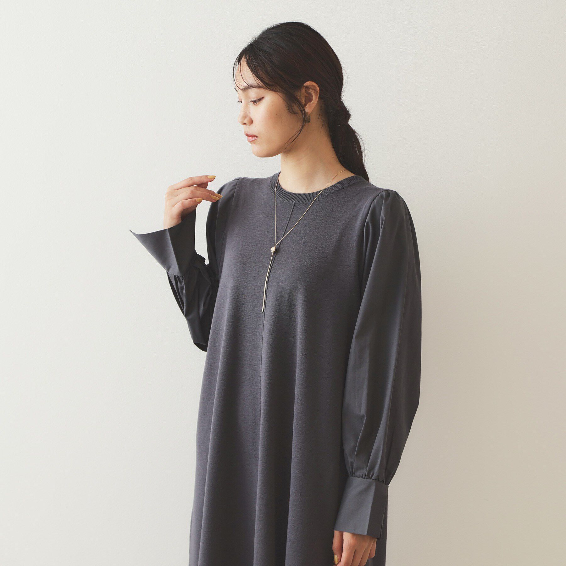 OPAQUE.CLIP「変形メタルスライドネックレス」|ネックレス|