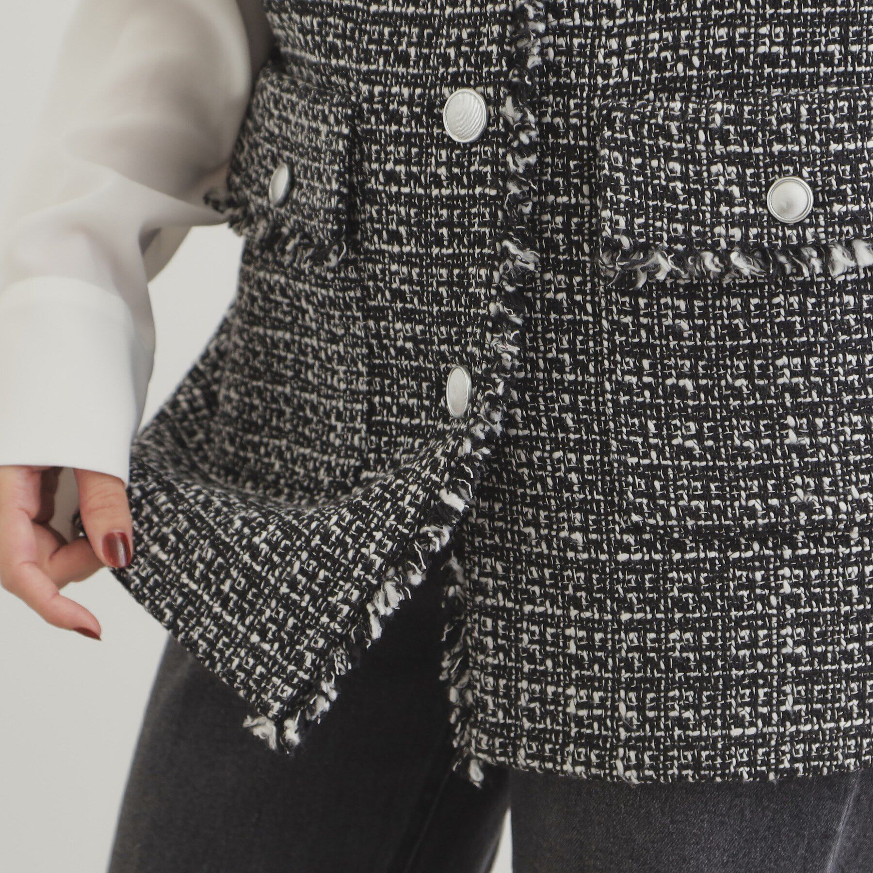 OPAQUE.CLIP「ツイードジレ【洗濯機洗い可】」|ベスト・ジレ|