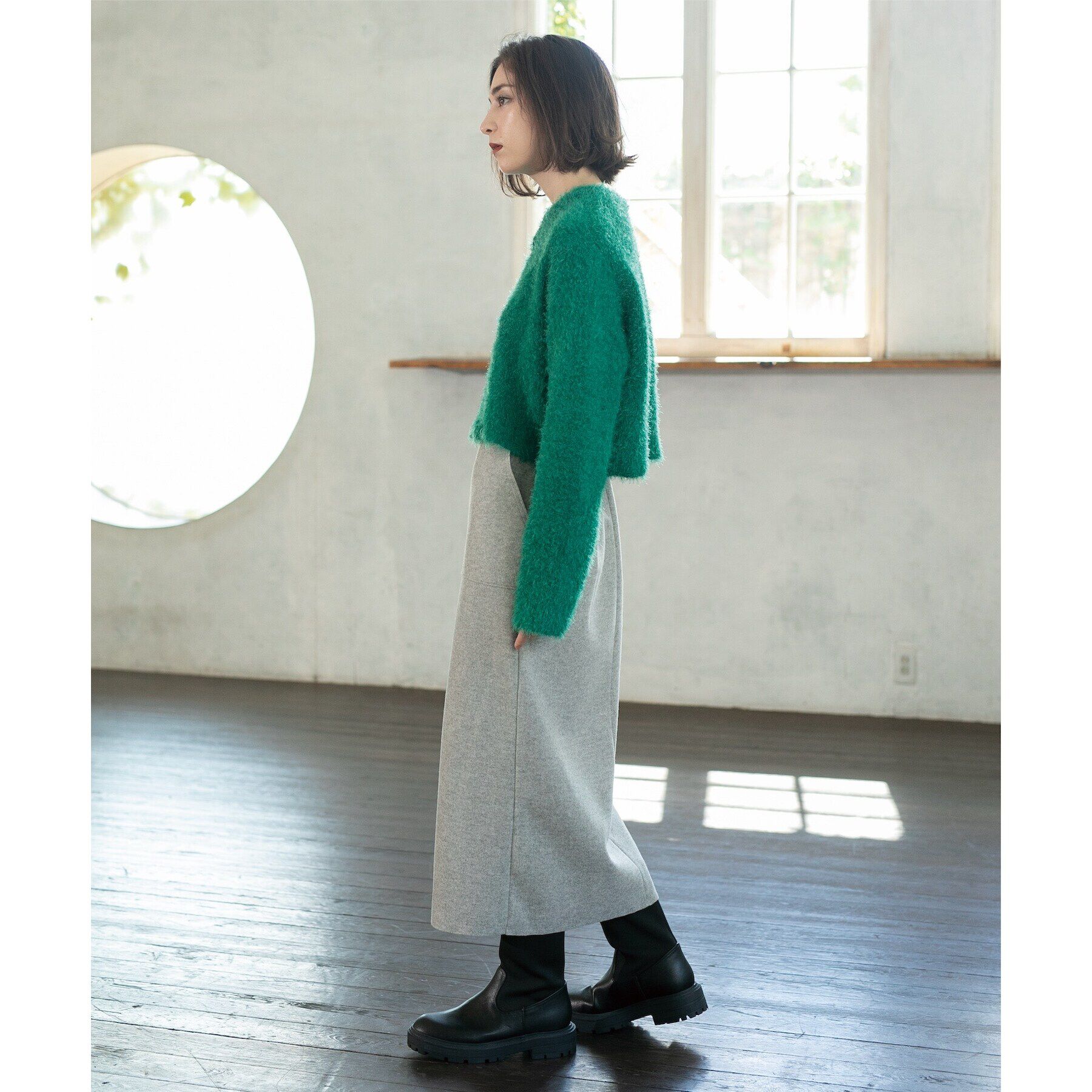 OPAQUE.CLIP「《S-LLsize/7color》ウールライクストレッチタイトスカート【洗濯機洗い可】」|スカート|