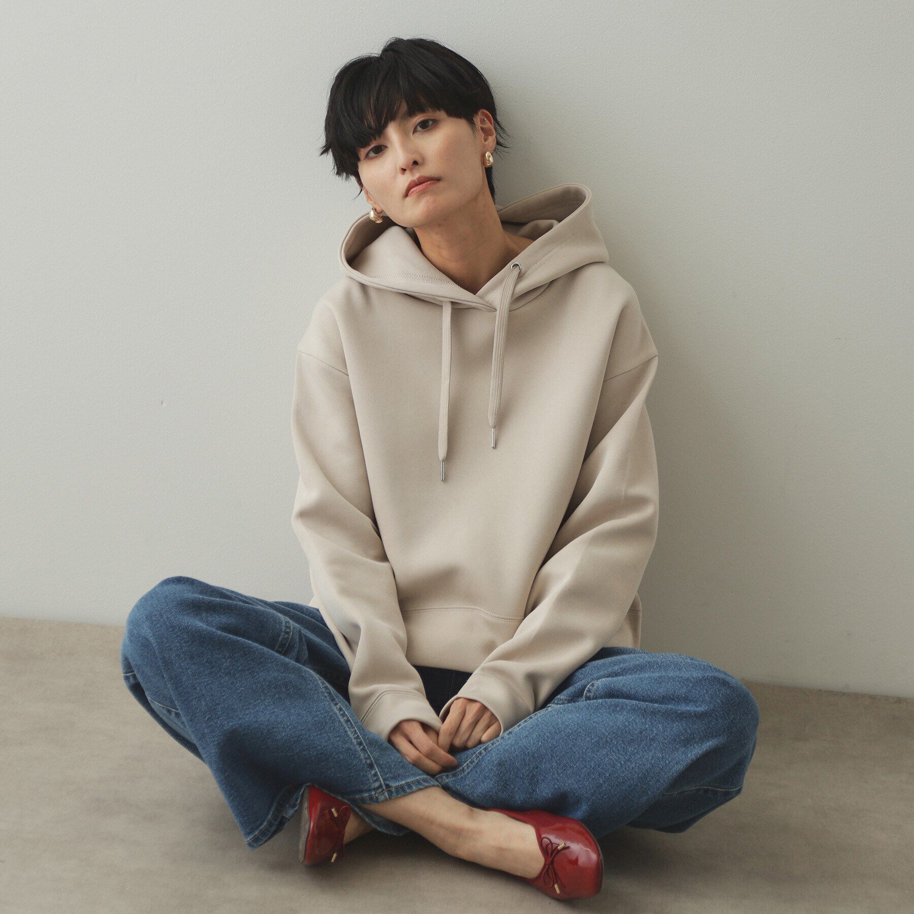 OPAQUE.CLIP「ショートフーディ/セットアップ対応【洗濯機洗い可】」|パーカー|