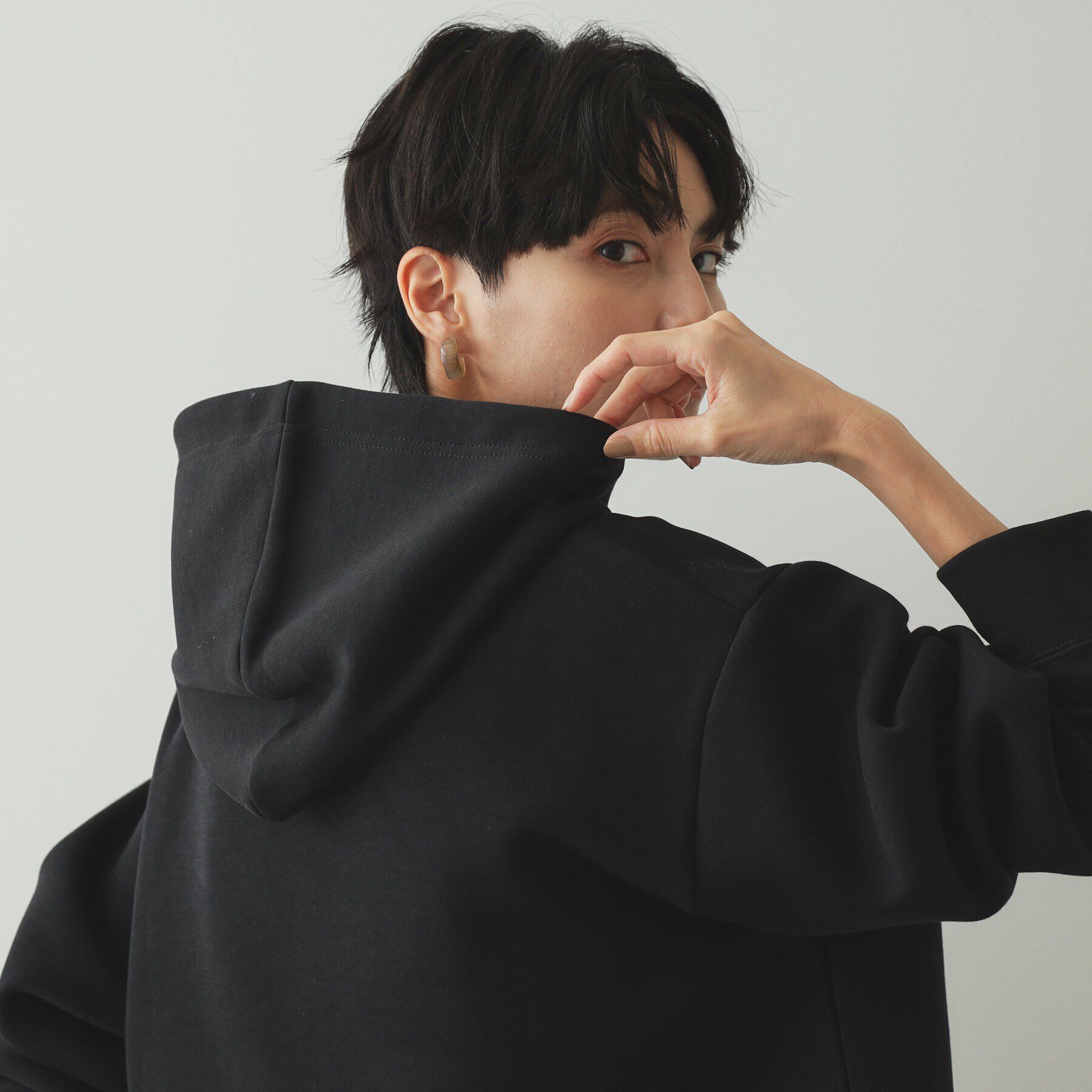 OPAQUE.CLIP「ショートフーディ/セットアップ対応【洗濯機洗い可】」|パーカー|