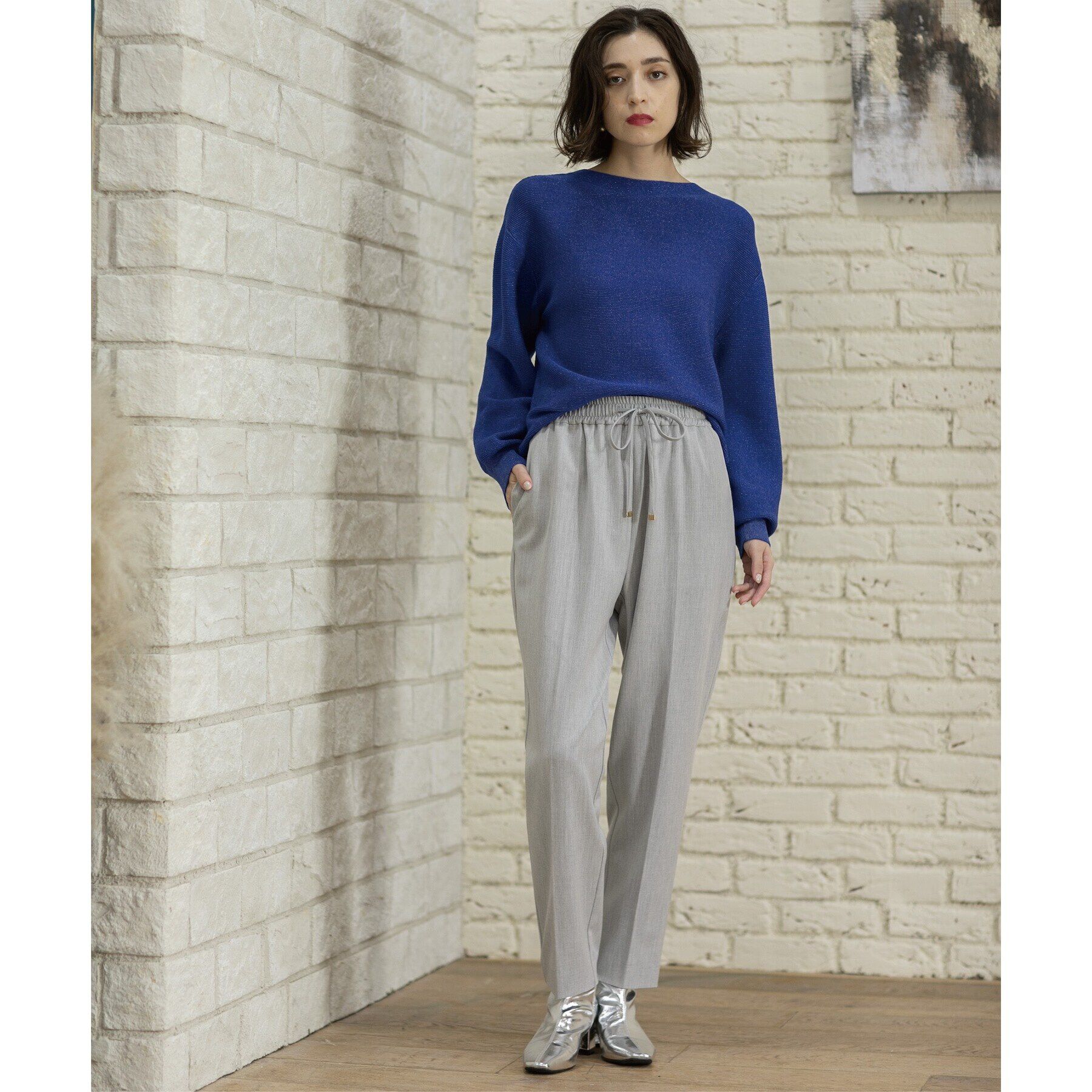 OPAQUE.CLIP「《SS-LLsize》裏起毛ストレッチイージーテーパードパンツ【蓄熱素材/洗濯機洗い可】」|その他|